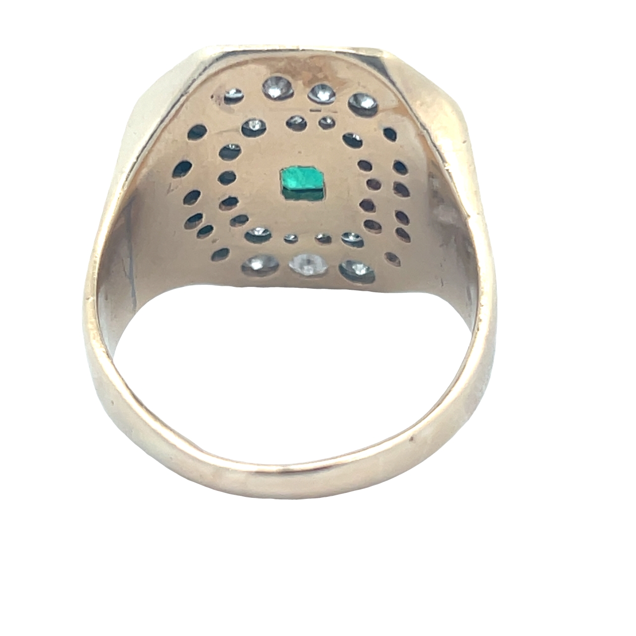 Natural Emerald and Diamond Ring