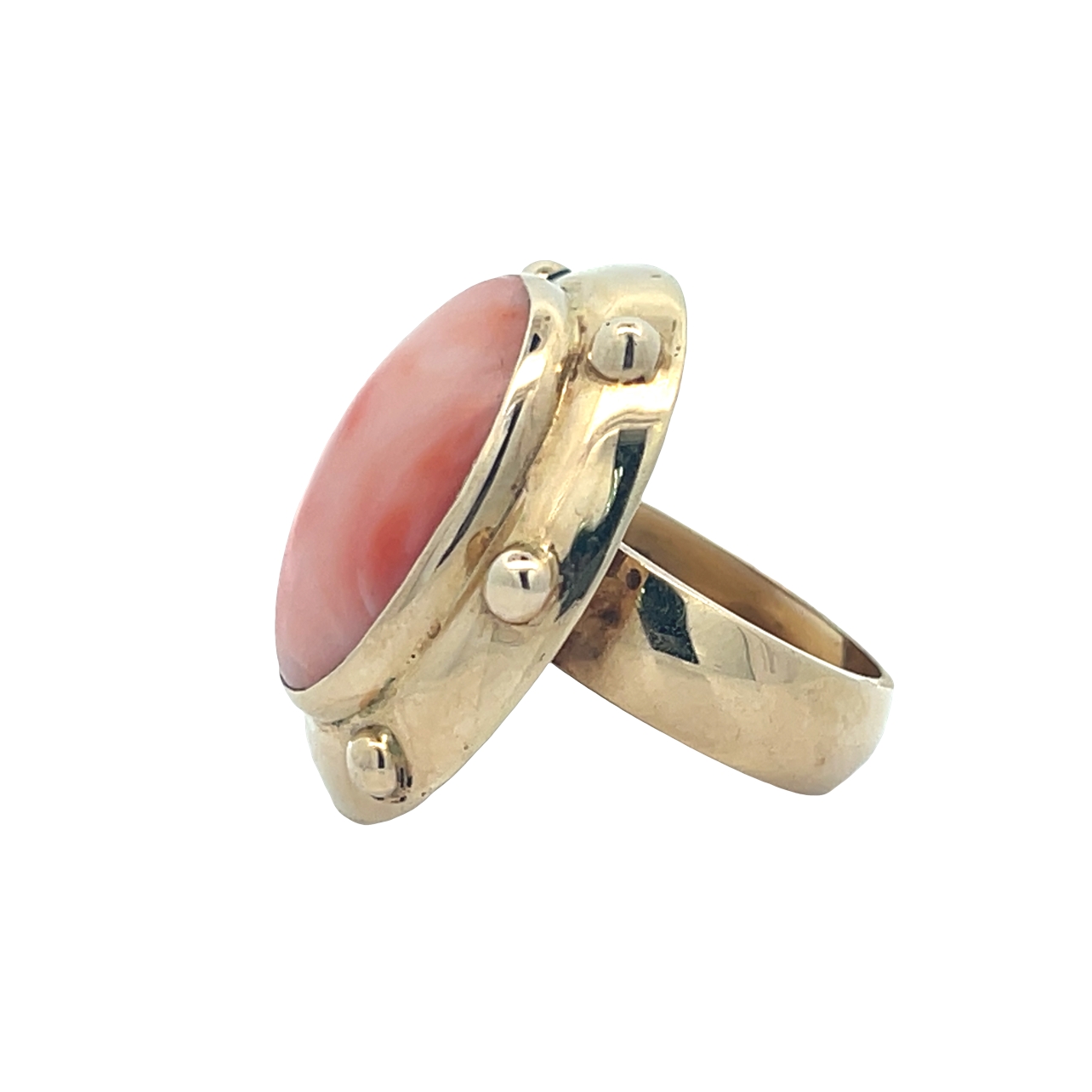Large Angel Skin Coral Ring