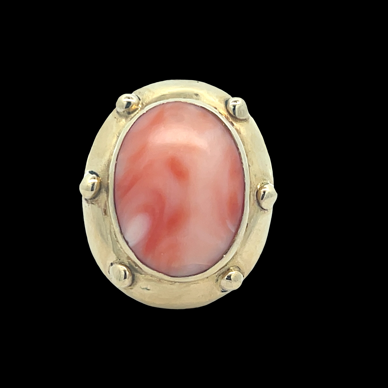 Large Angel Skin Coral Ring