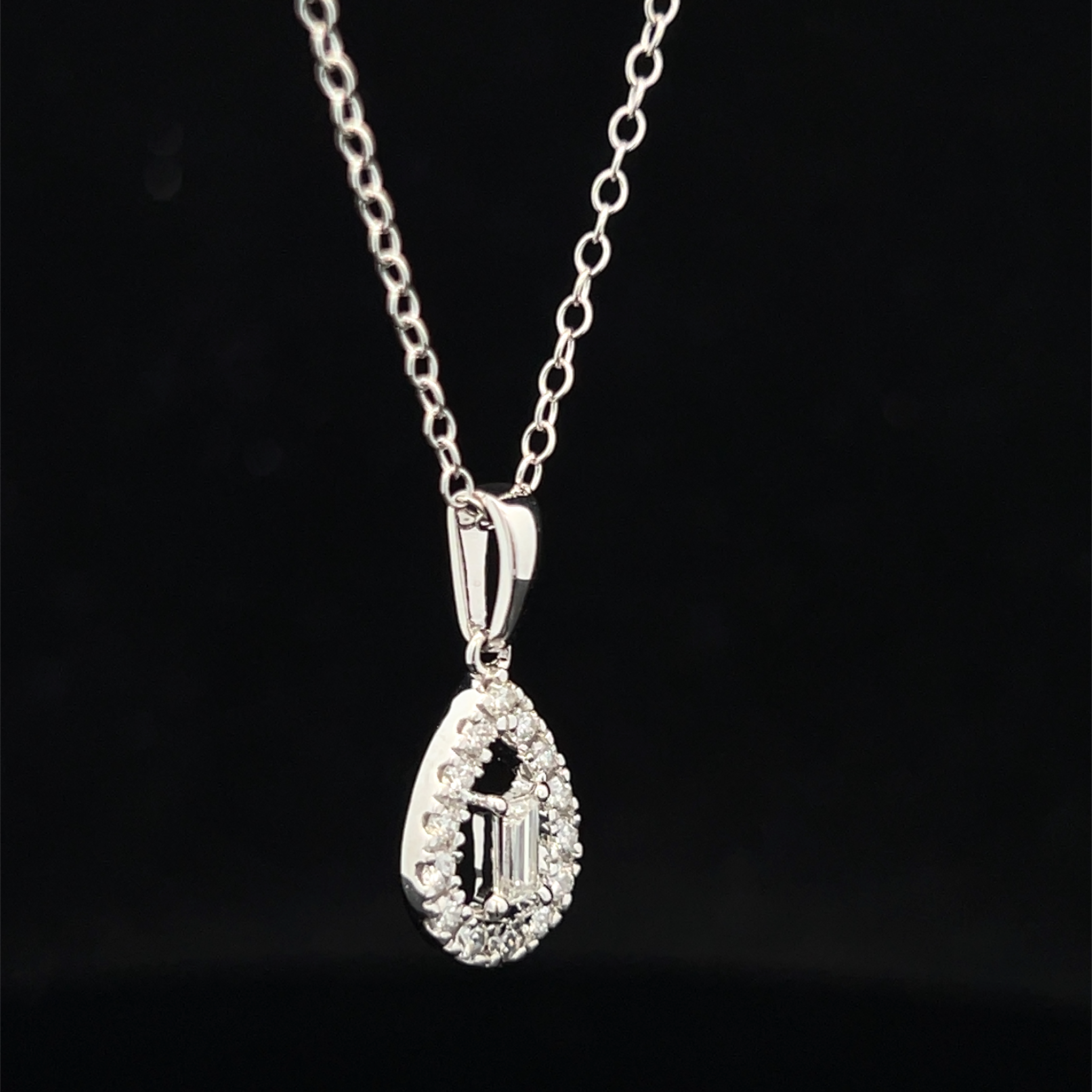Natural Diamond Pendant on Chain