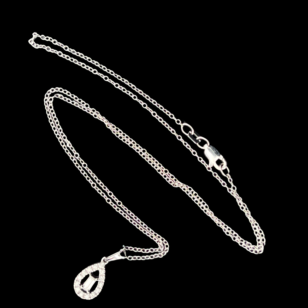 Natural Diamond Pendant on Chain