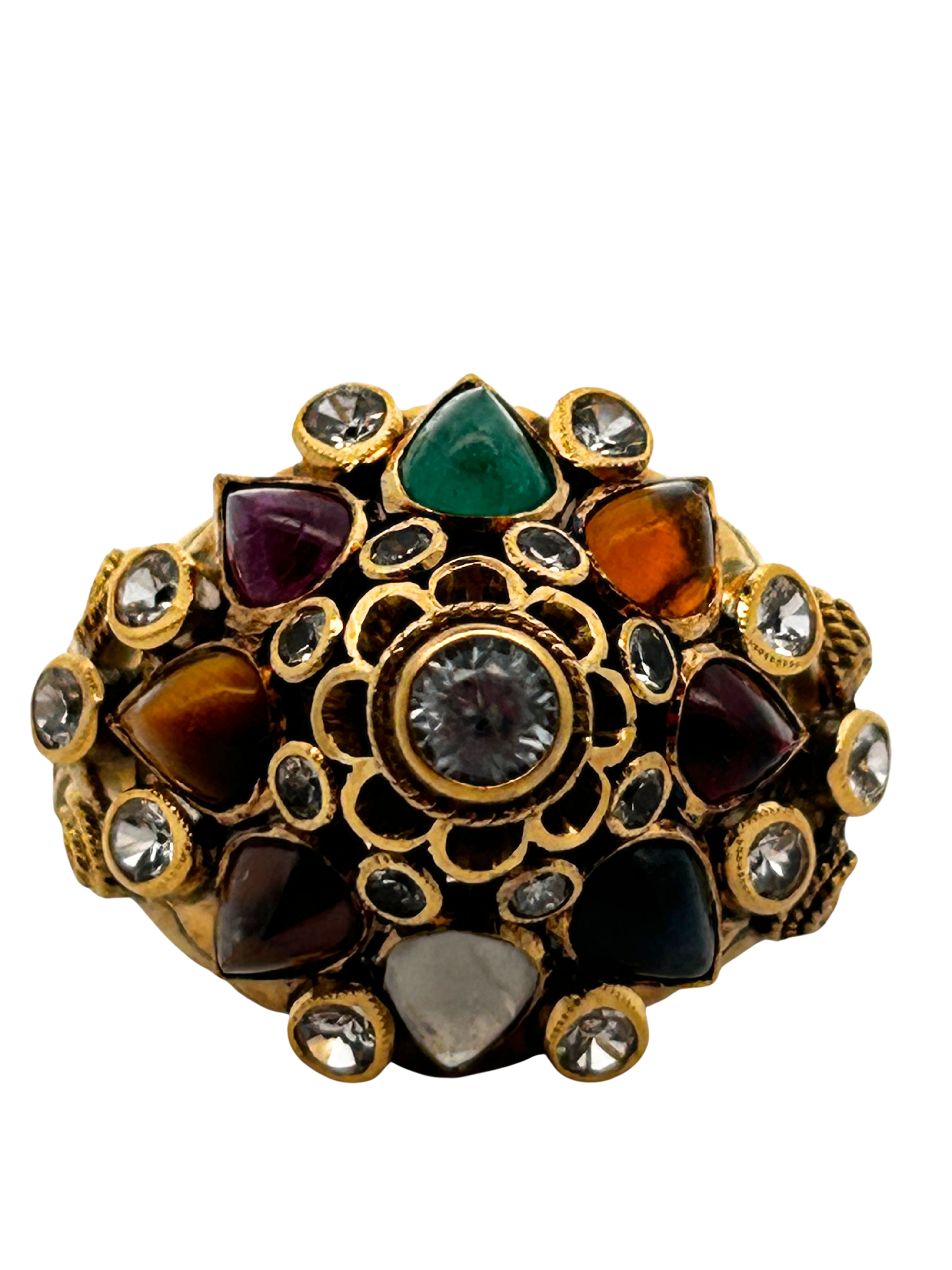 18K Navaratna 9-Stone Astrological Ring