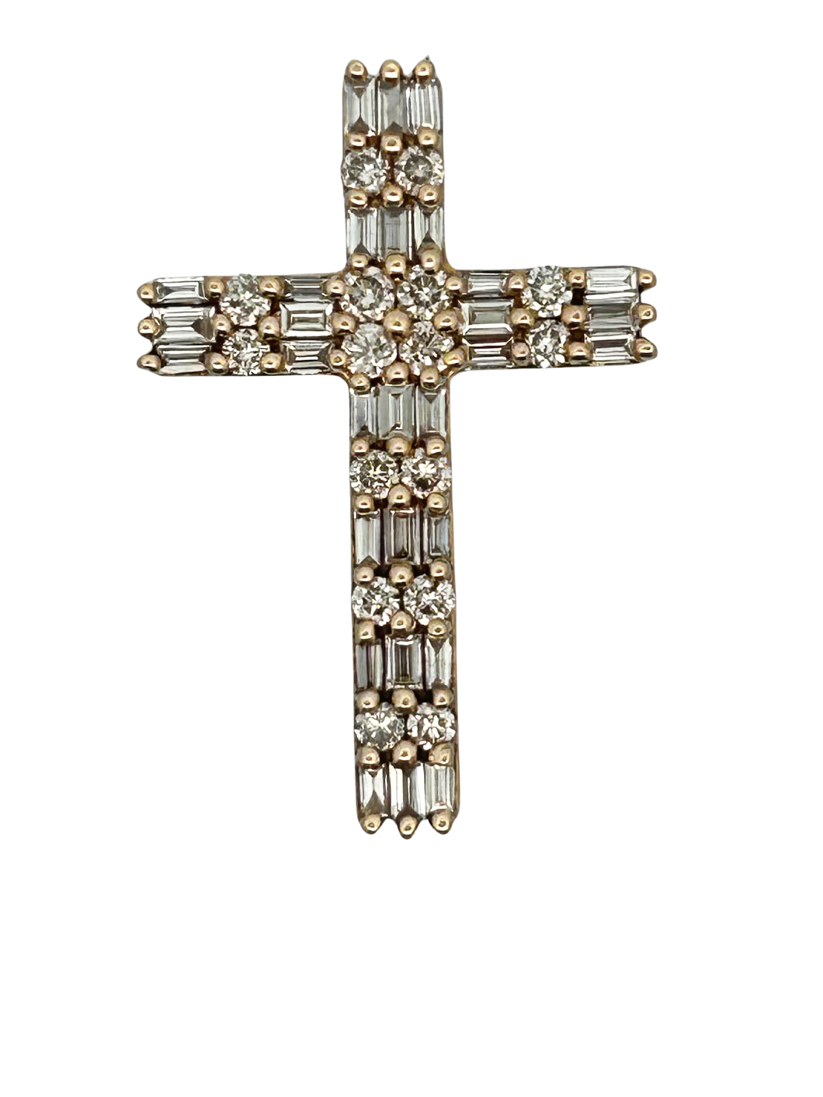 Natural Diamond Cross Pendant