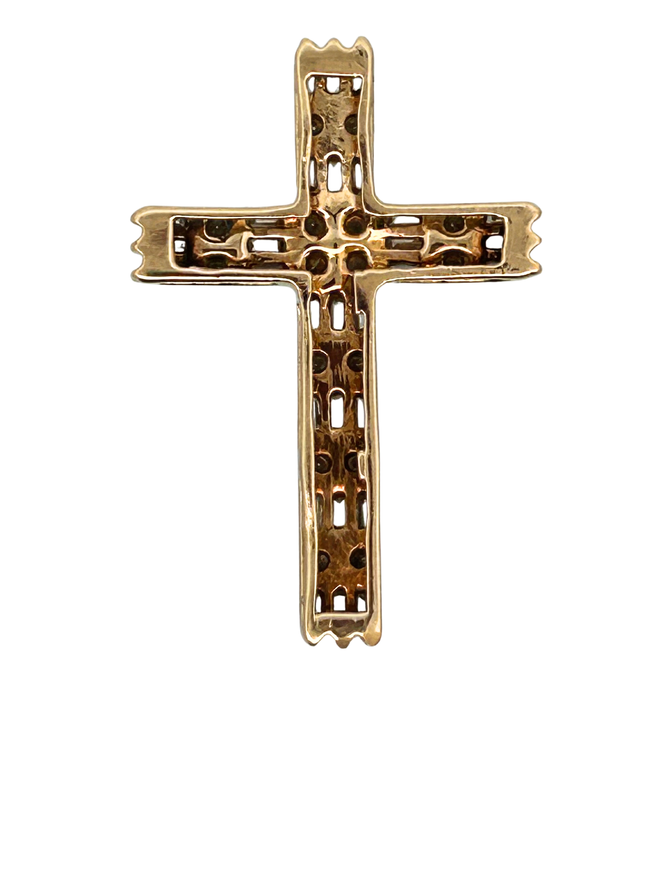 Natural Diamond Cross Pendant