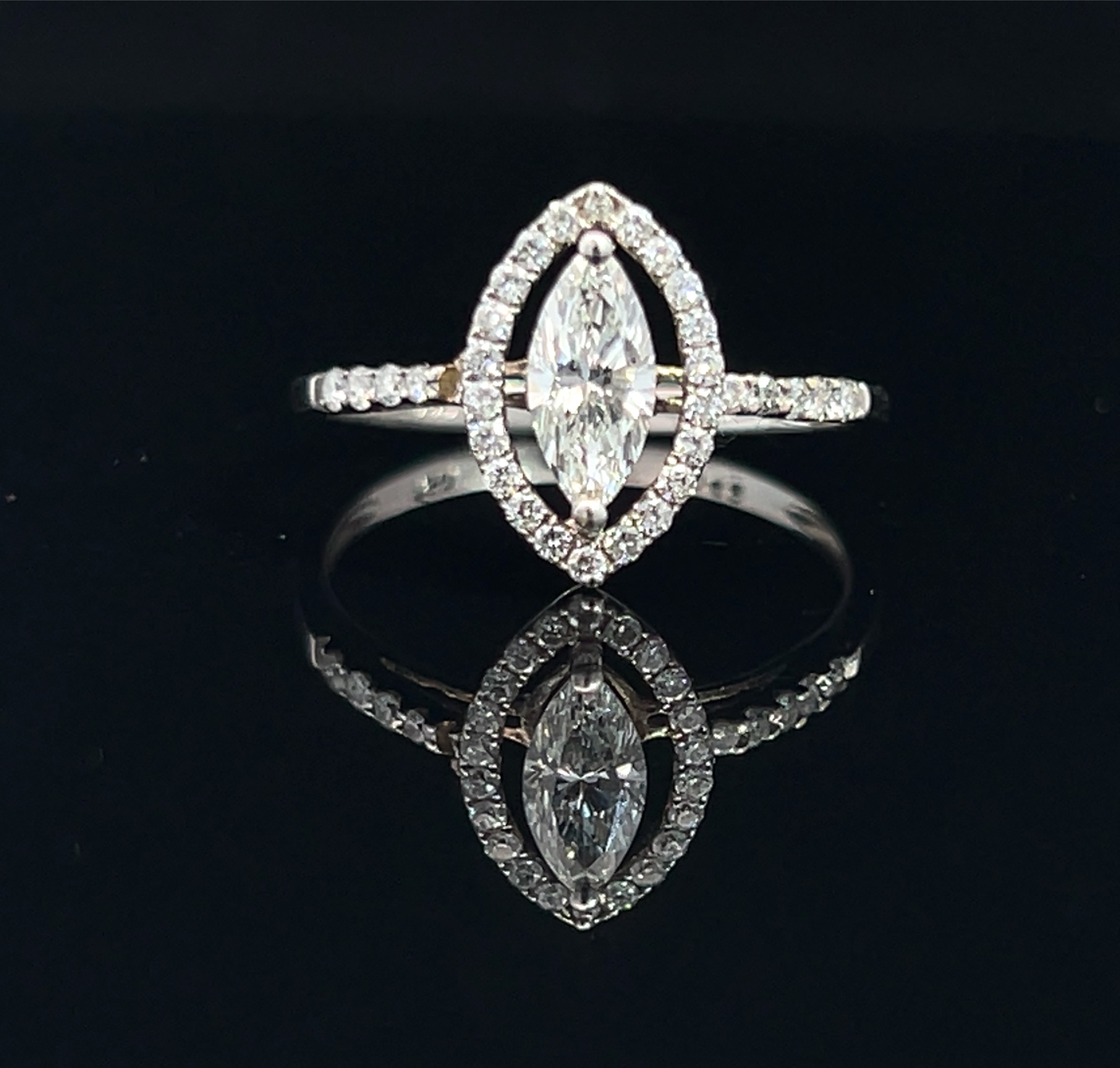 Marquise Natural Diamond Engagement Ring