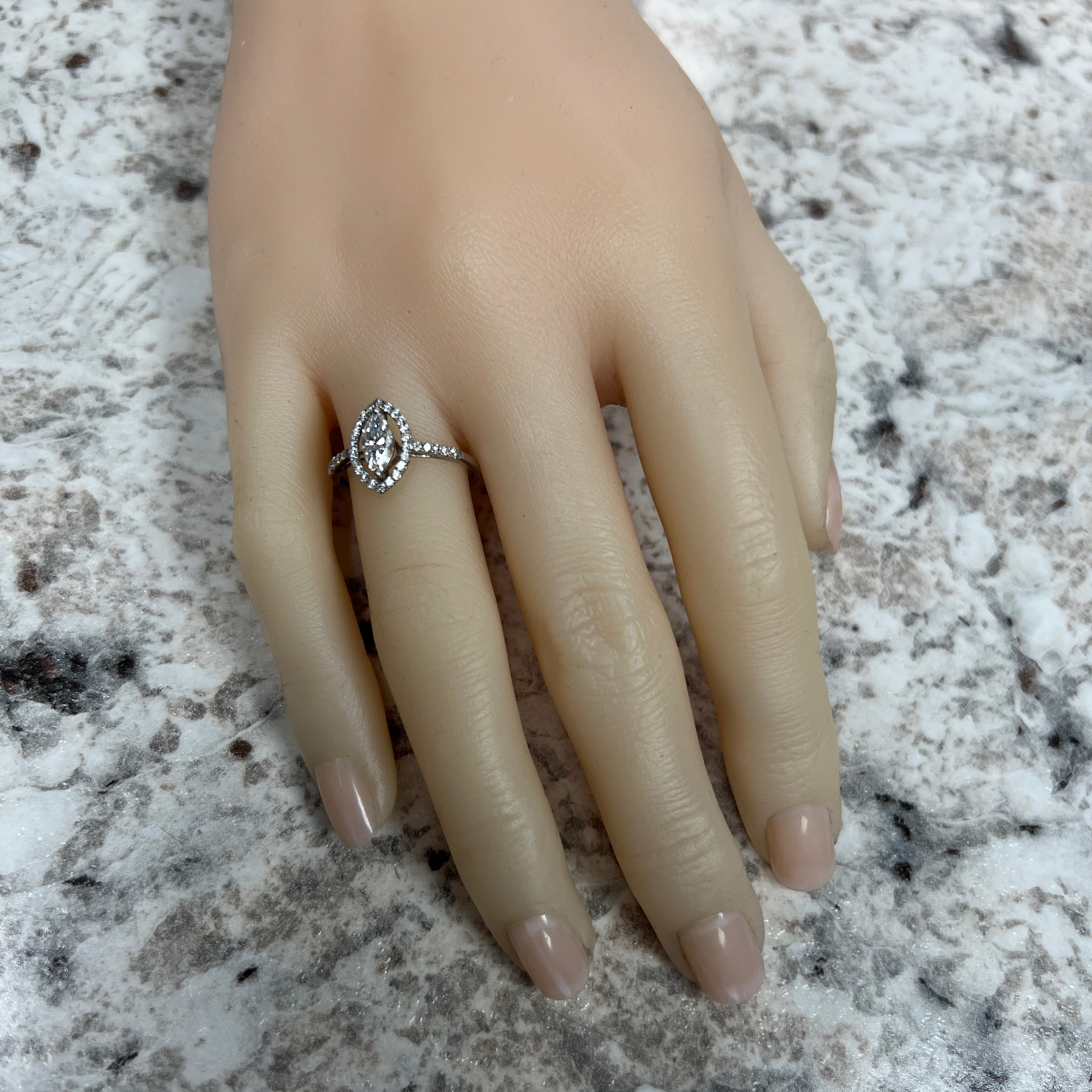 Marquise Natural Diamond Engagement Ring