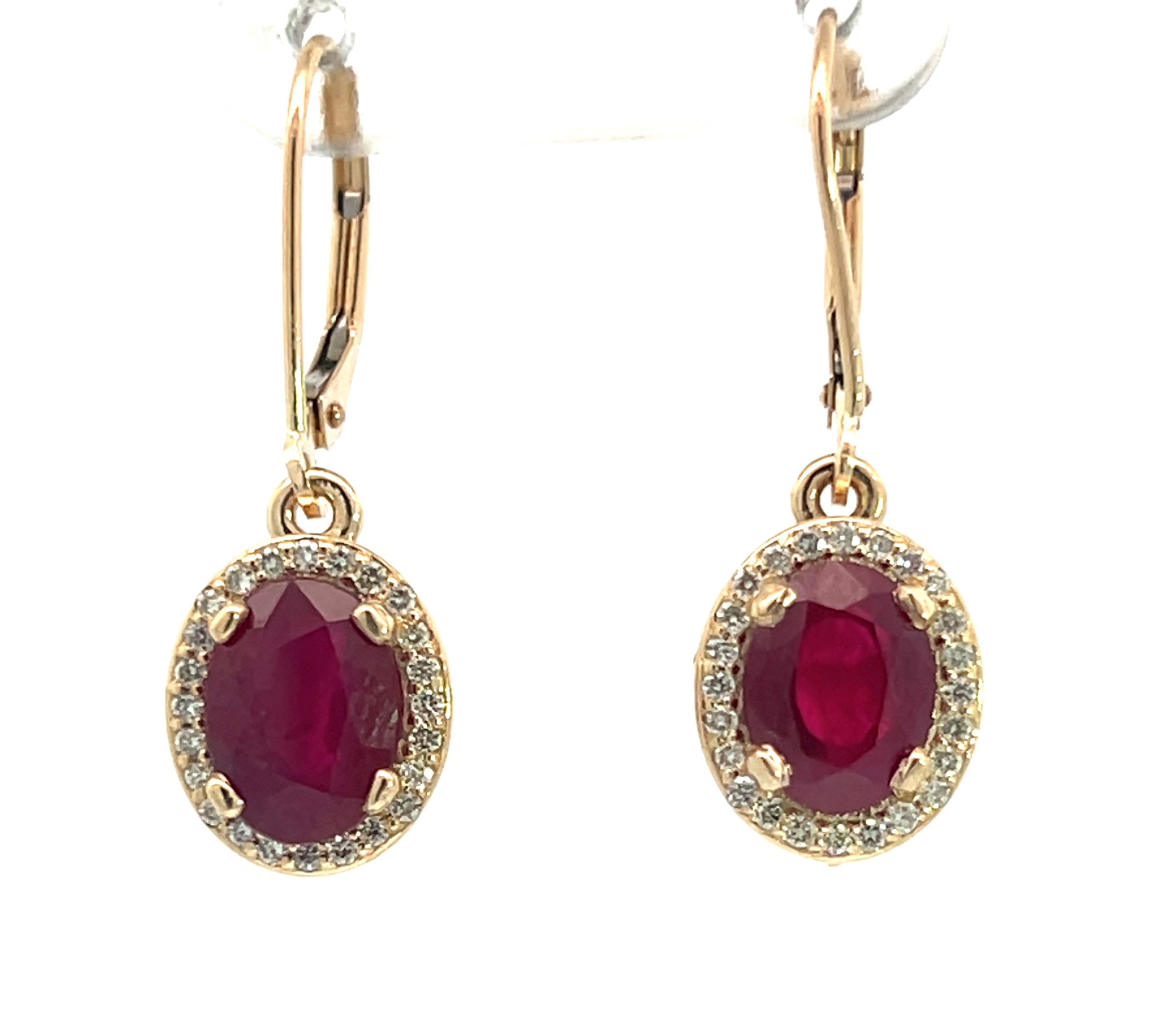 Burma Ruby & Diamond Earrings