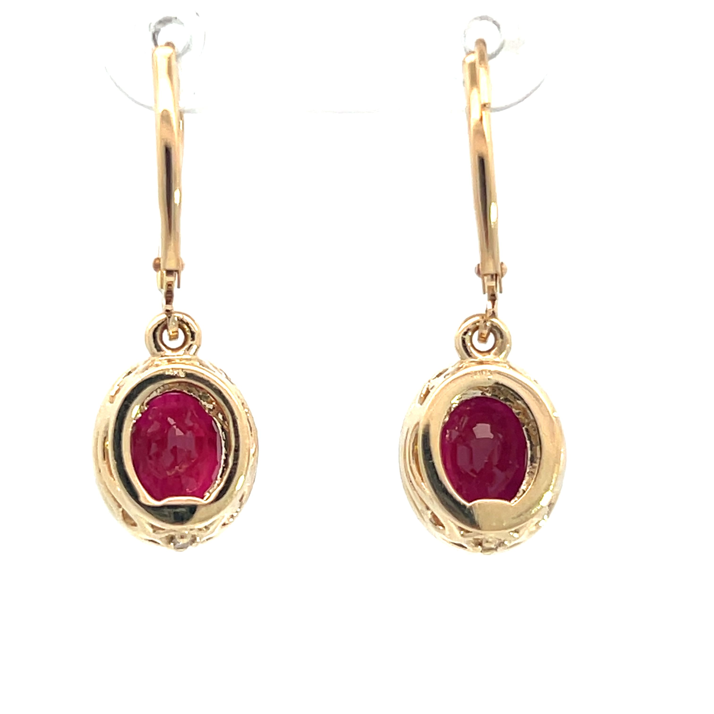 Burma Ruby & Diamond Earrings