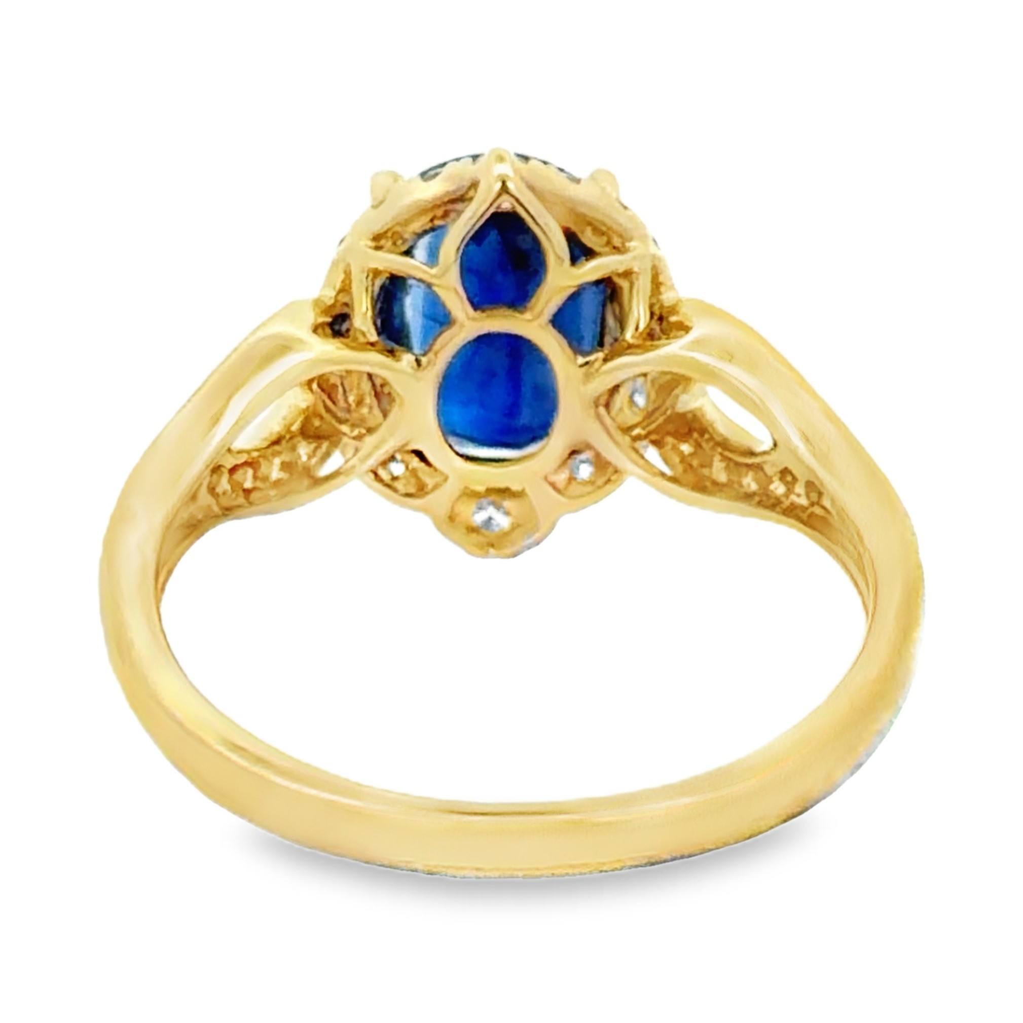 Natural Kyanite and Diamond Ring