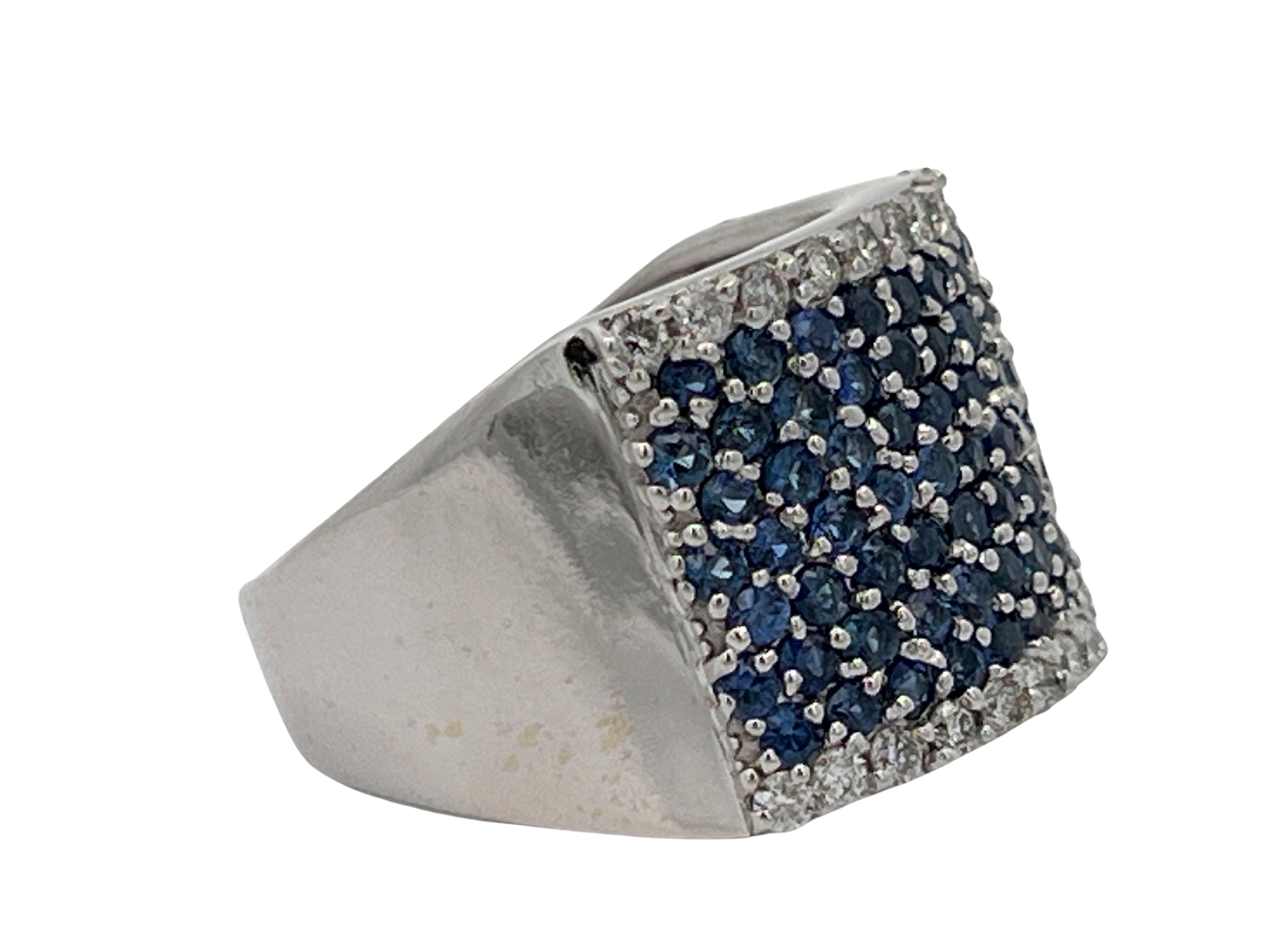 EFFY Natural Sapphire & Diamond Wide Band Ring