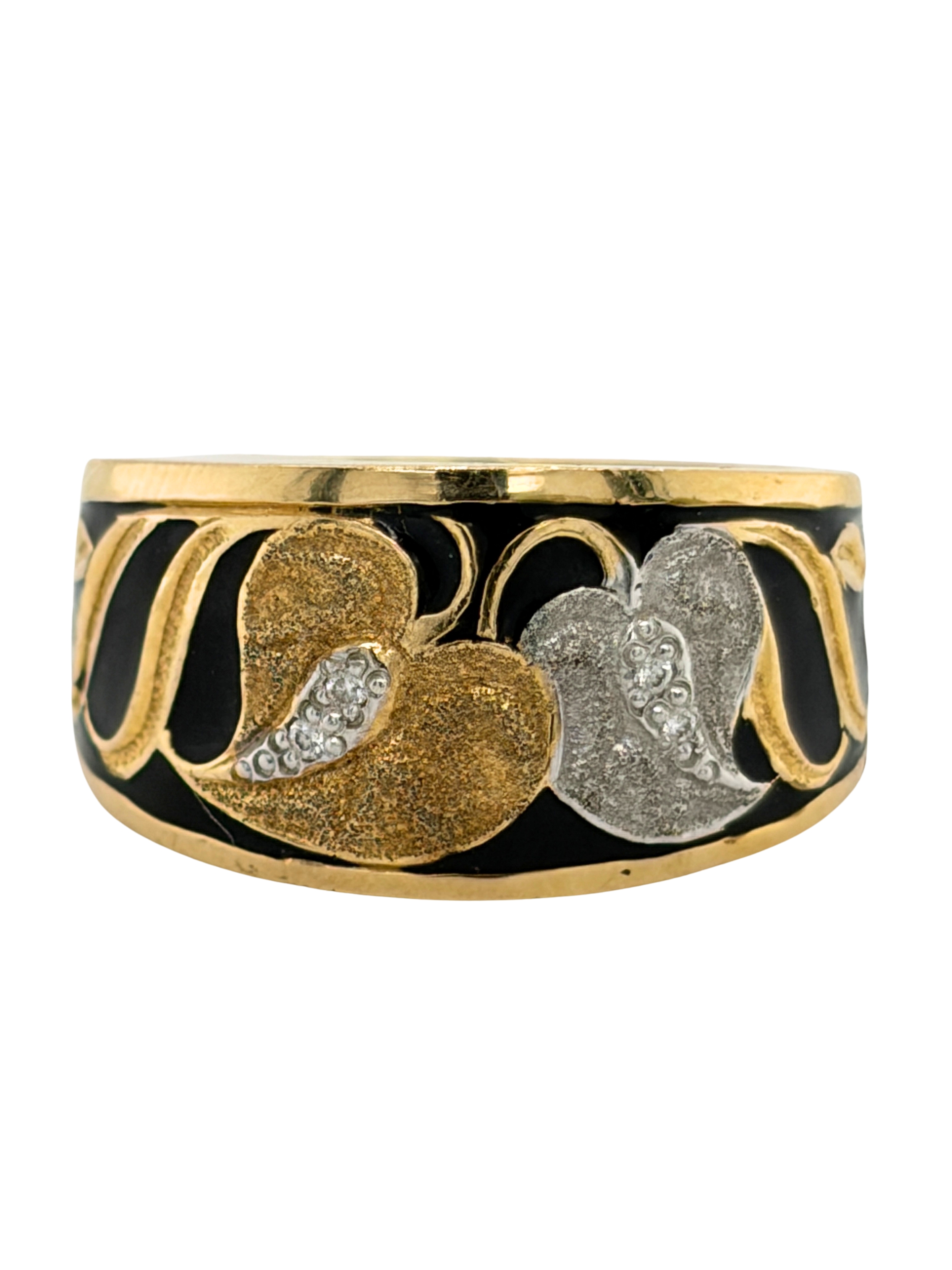 Wyland Art to Wear Collection 14K Calla Lily Ring