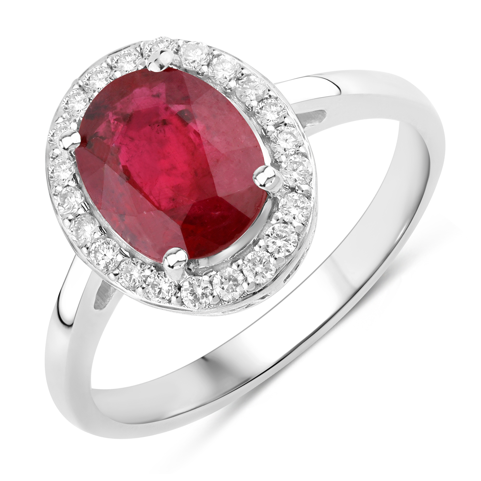 Natural Ruby and Diamond Ring