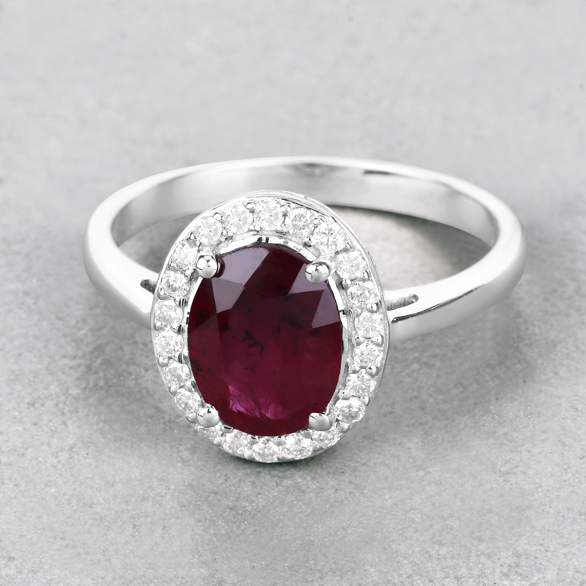 Natural Ruby and Diamond Ring