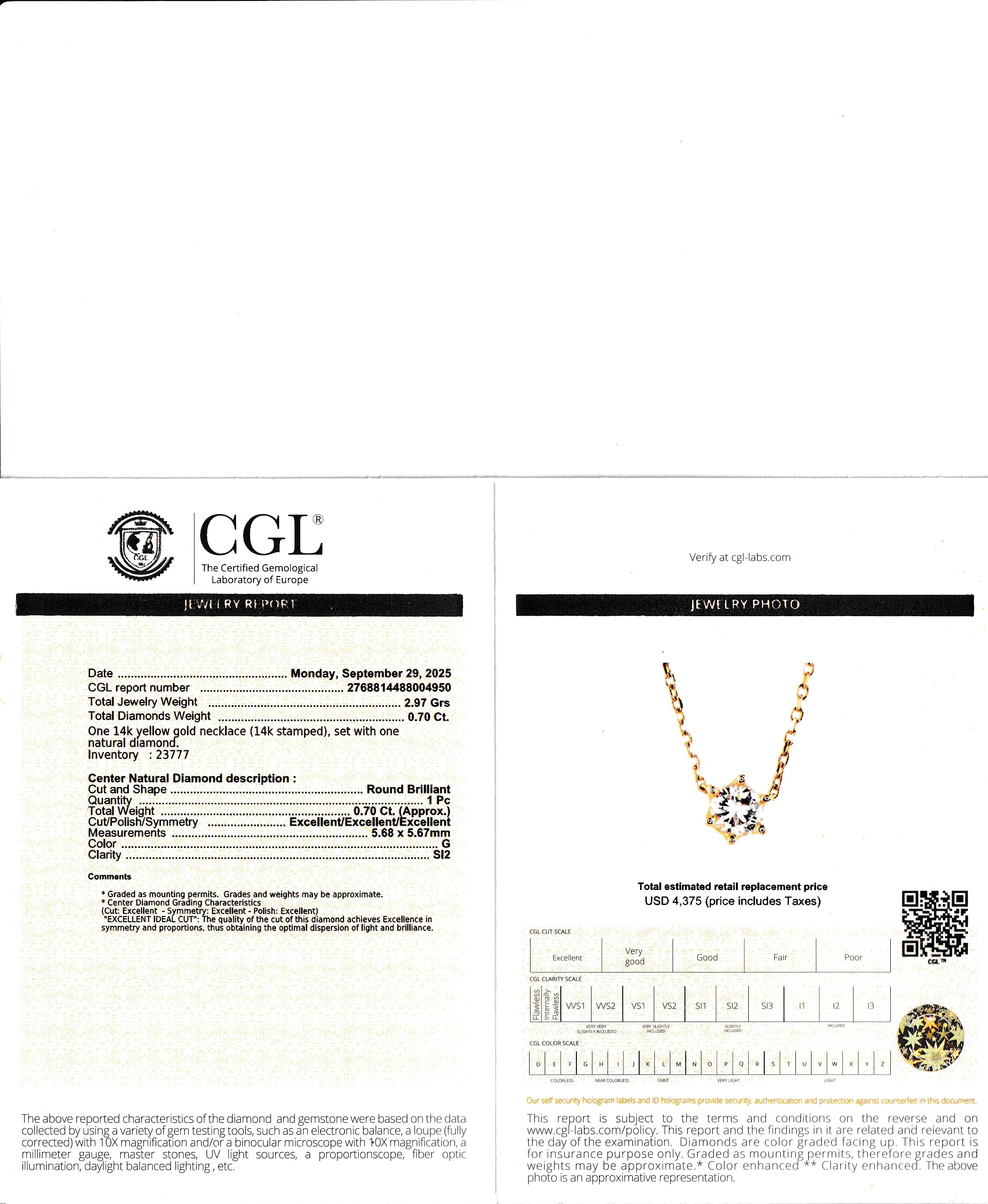 Natural Diamond Necklace