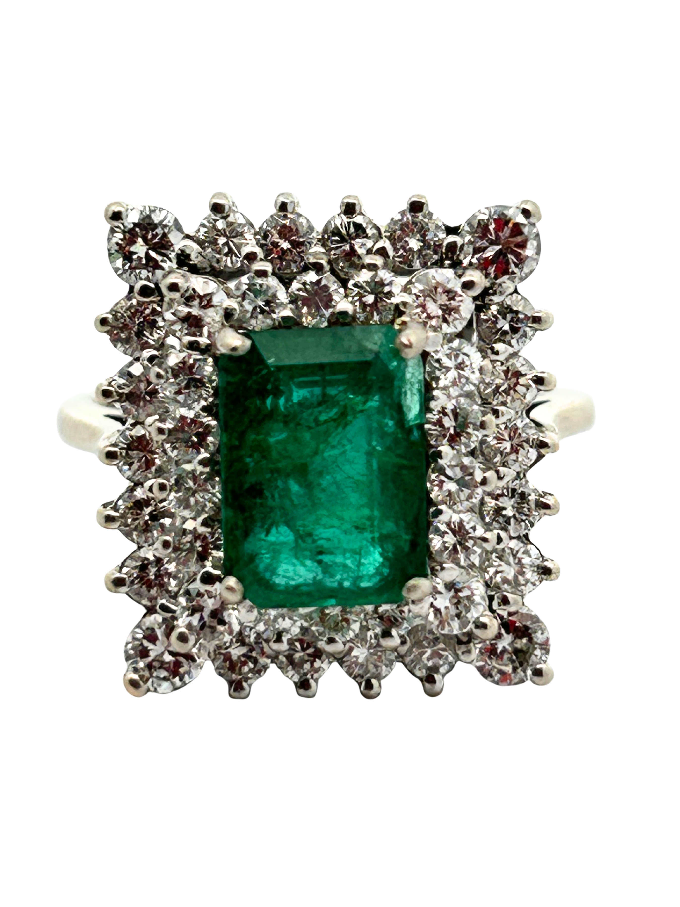 Brazilian Emerald & Diamond Cocktail Ring