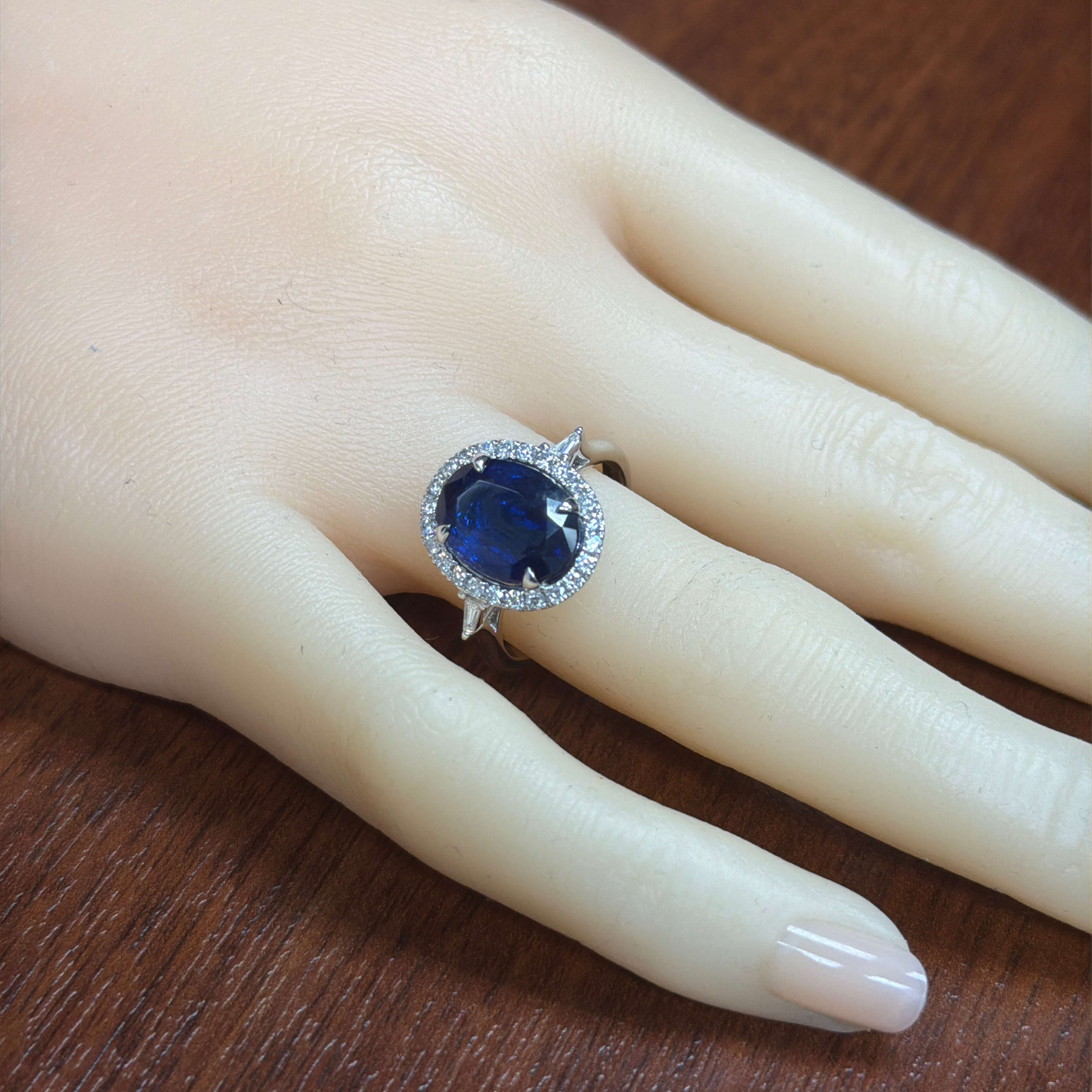 4.7 Ct Kyanite and Diamond Ring