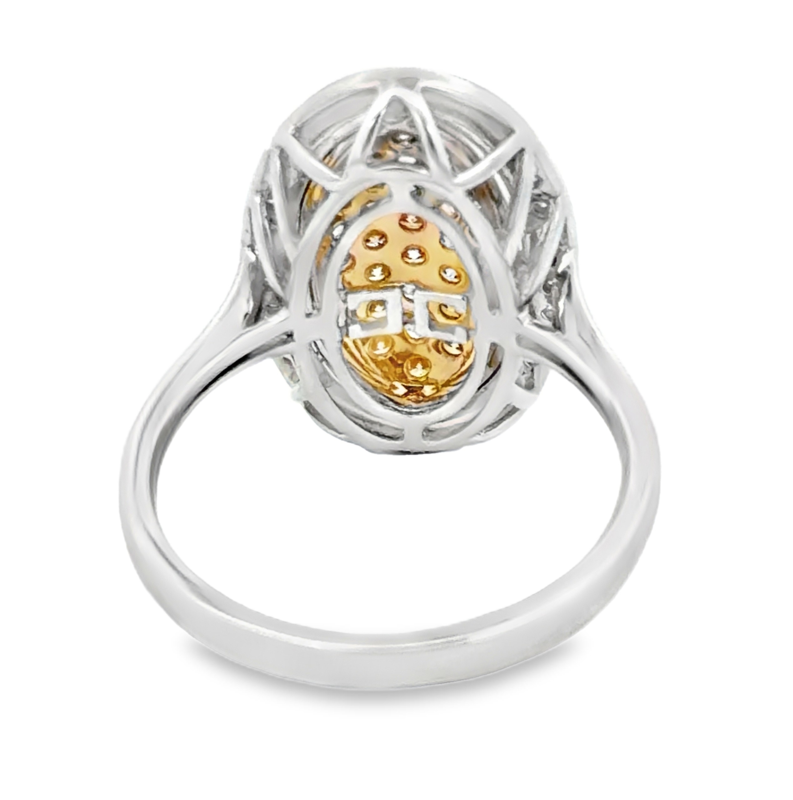 Fancy Multi-color Diamond and Mother of Pearl Ring