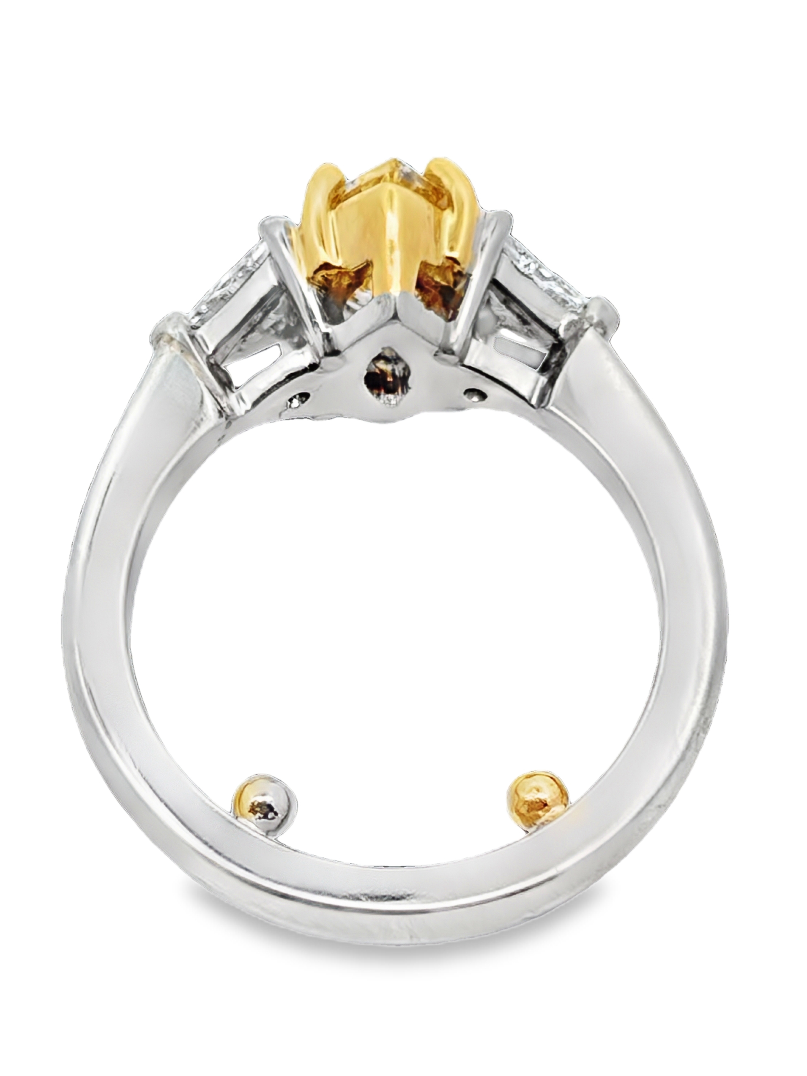 18K Platinum Fancy Brown Natural Diamond Ring