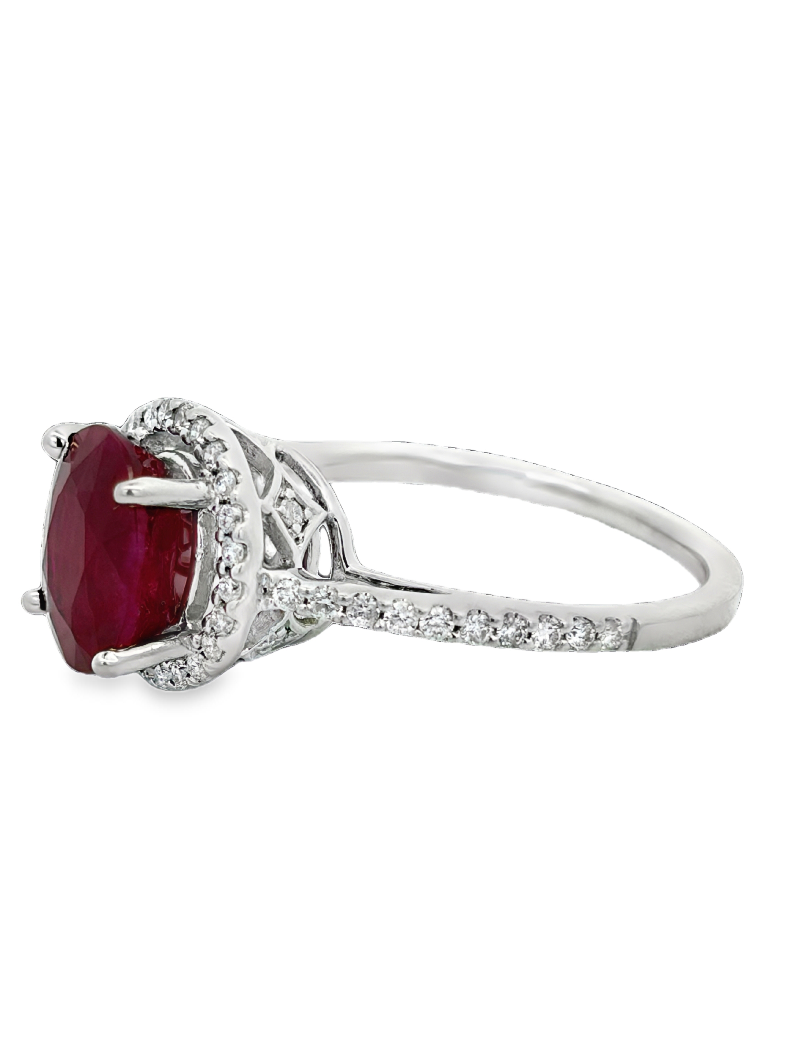 GIA Certified Burma Ruby & Diamond Ring