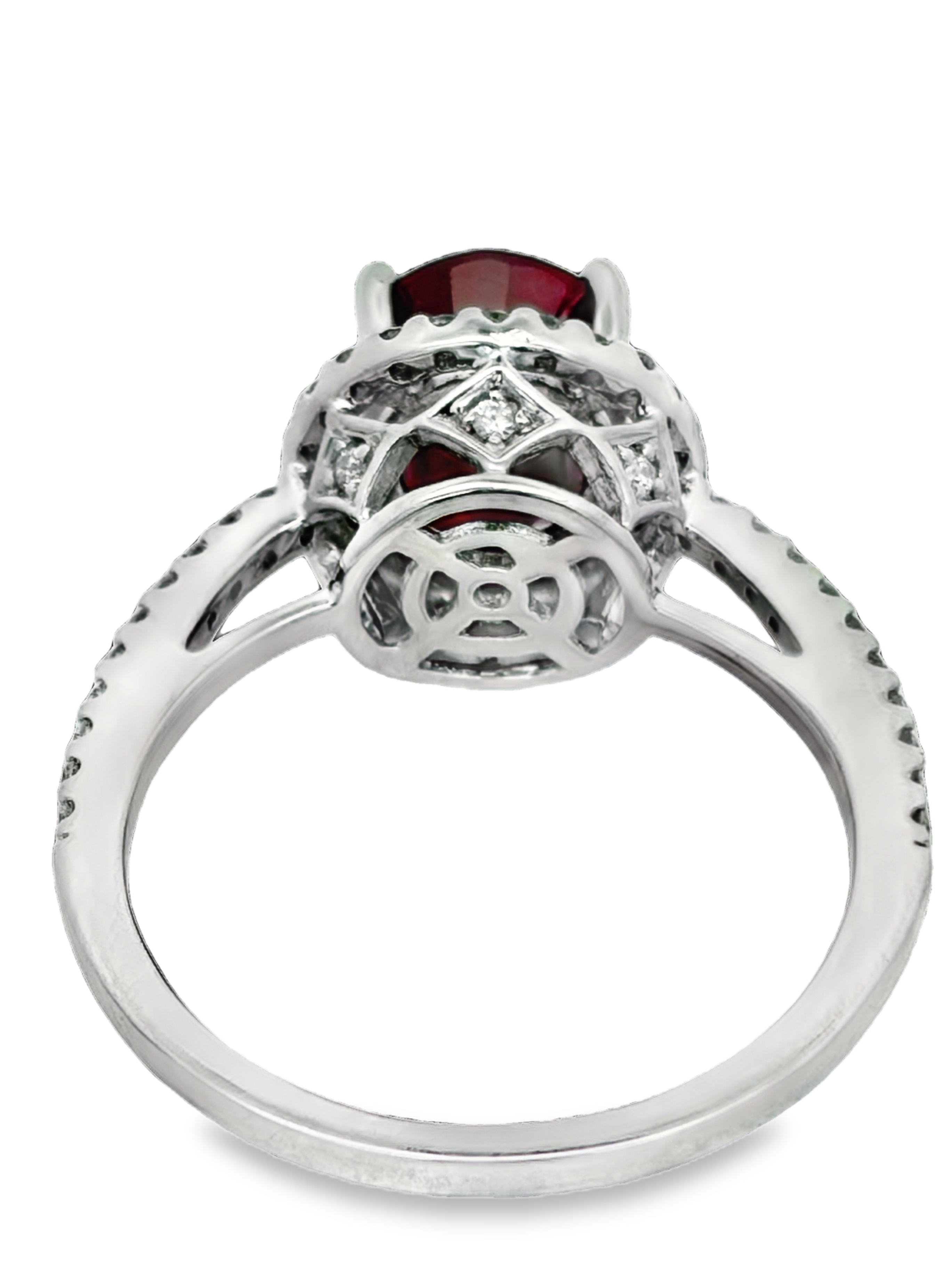 GIA Certified Burma Ruby & Diamond Ring