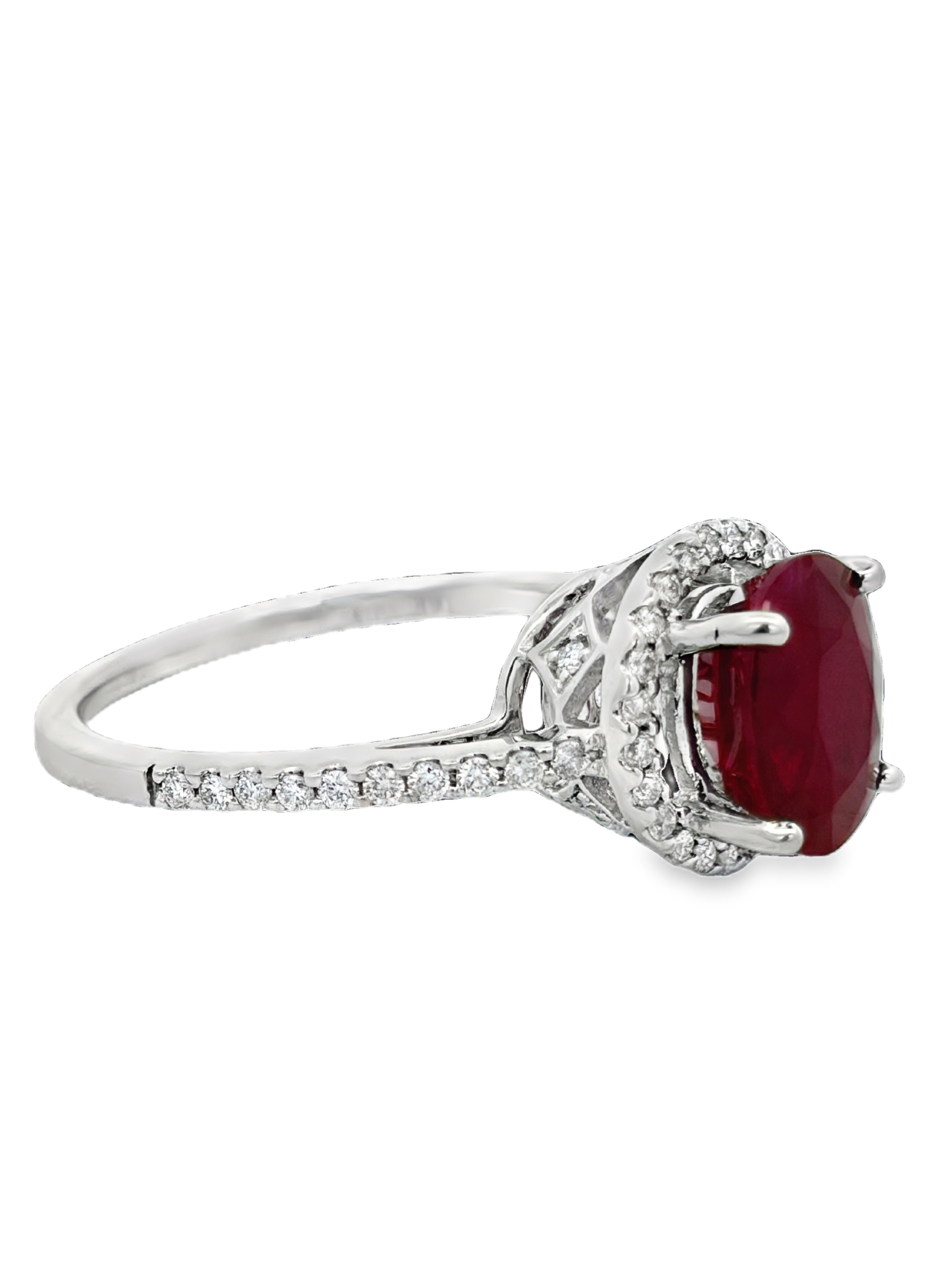 GIA Certified Burma Ruby & Diamond Ring