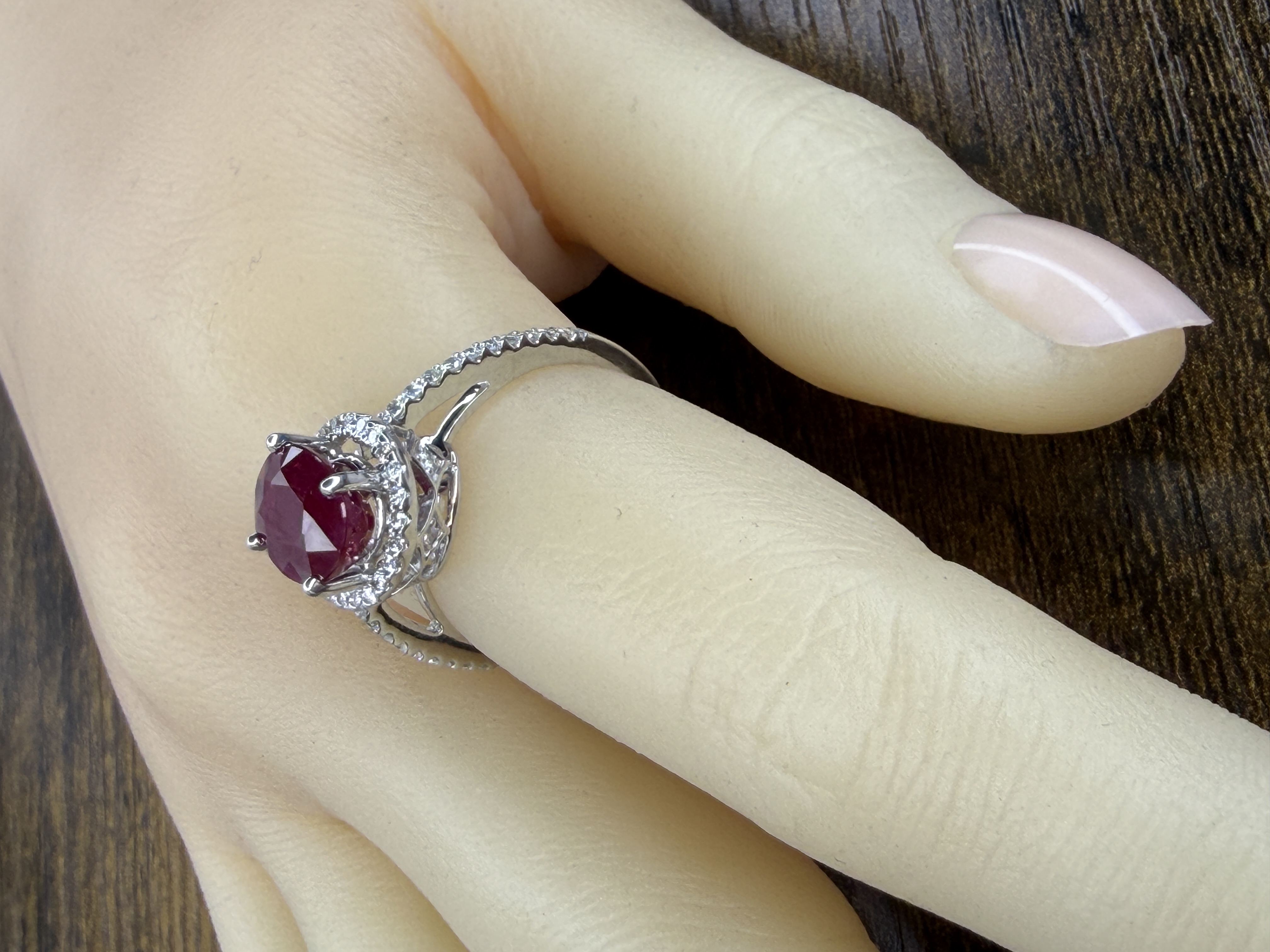 GIA Certified Burma Ruby & Diamond Ring