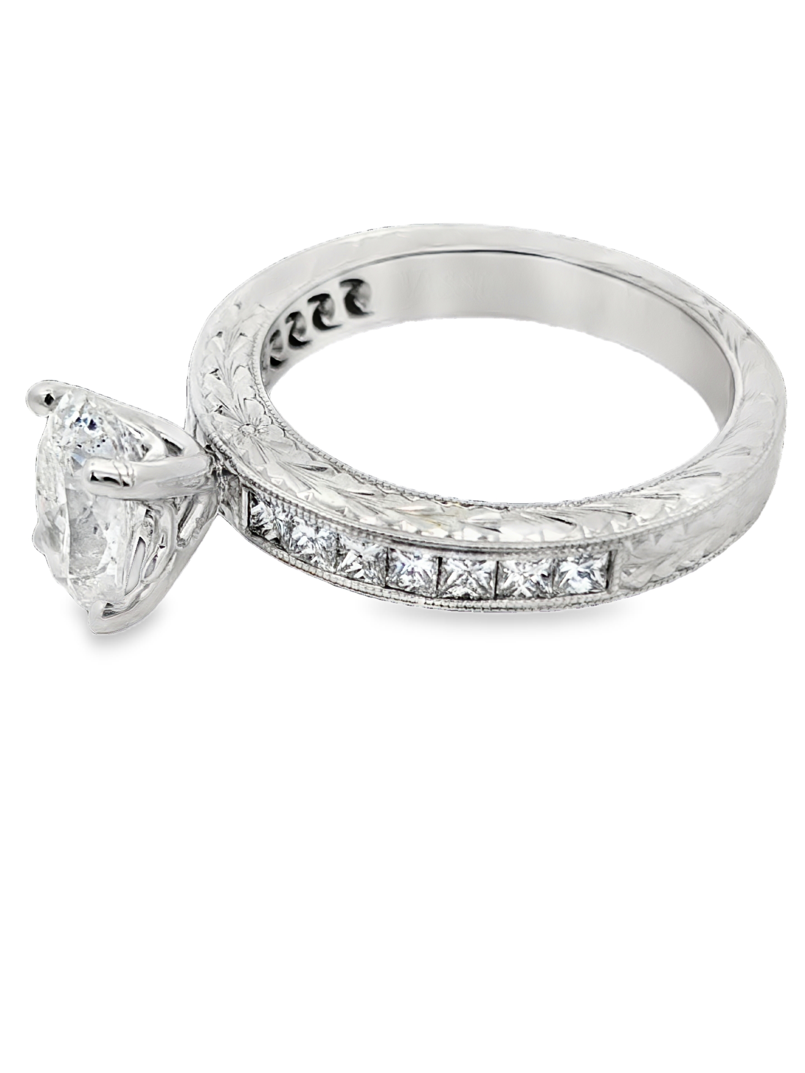 Oval-cut Natural Diamond Engagement Ring