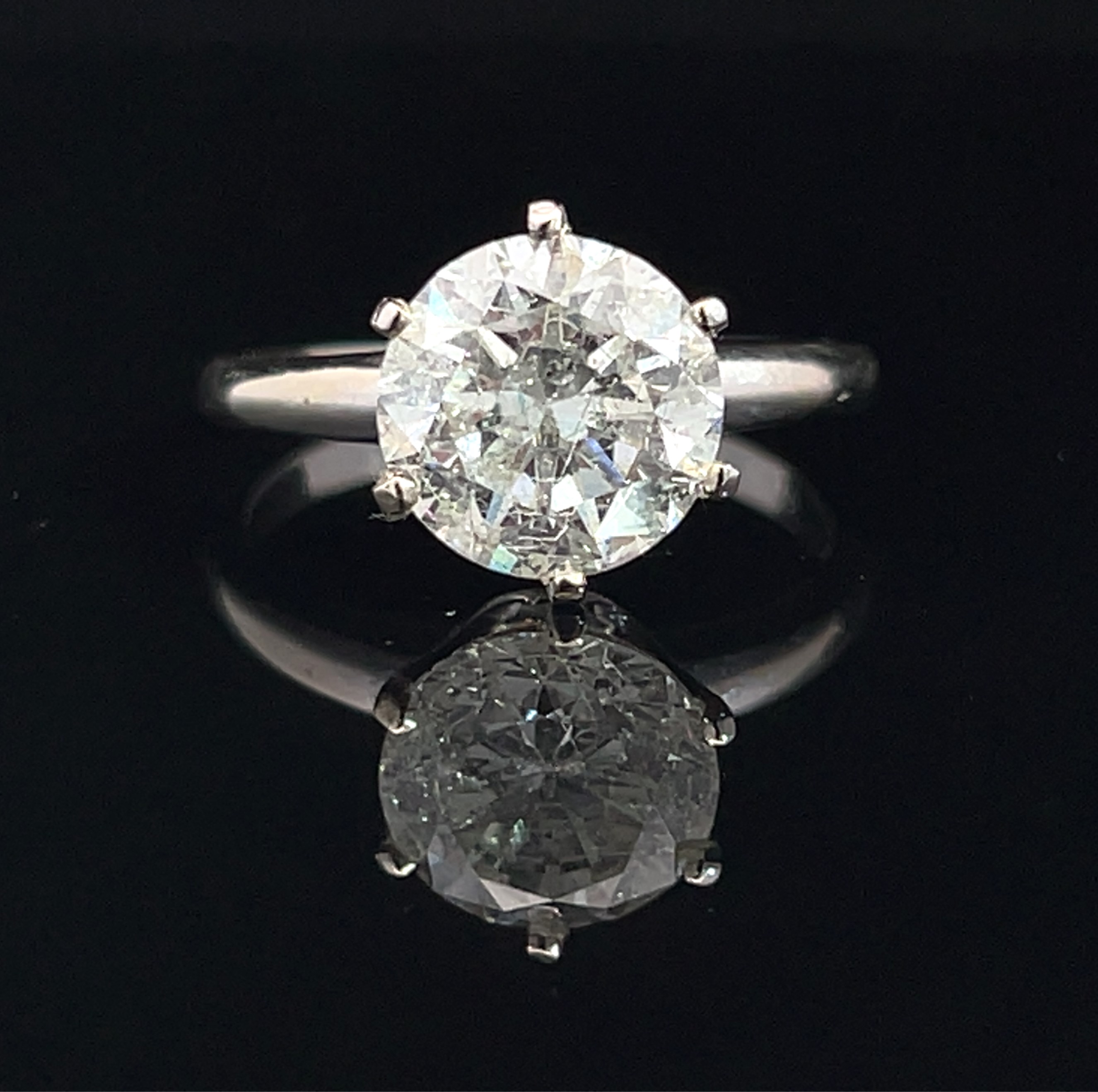 14K 3 Carat Natural Diamond Solitaire Ring