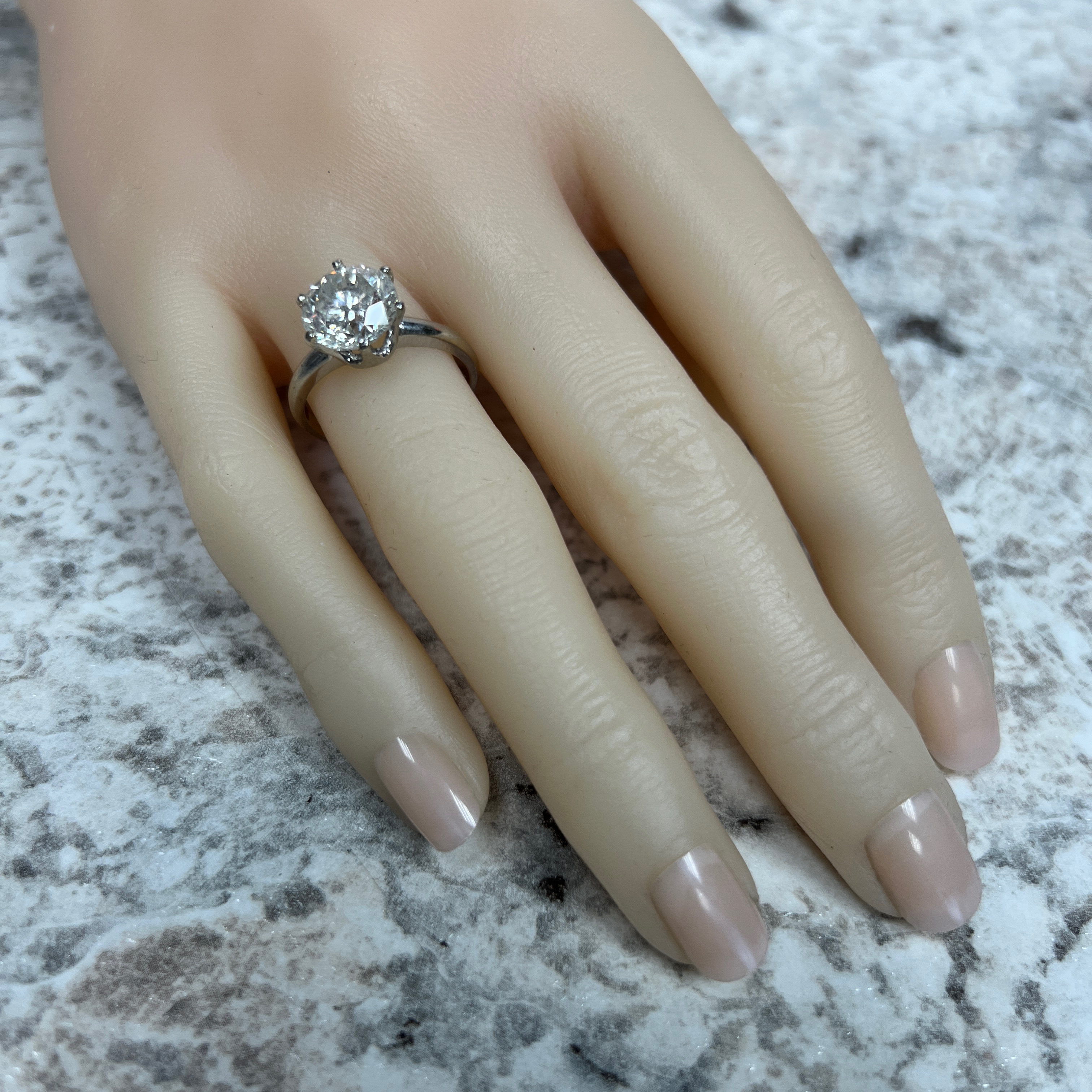 14K 3 Carat Natural Diamond Solitaire Ring