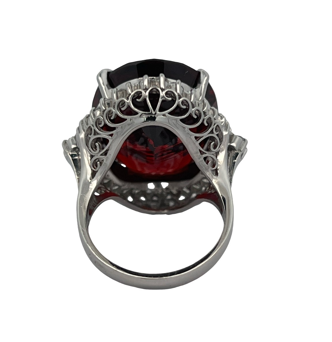 28 Carat Garnet & Diamond Ring