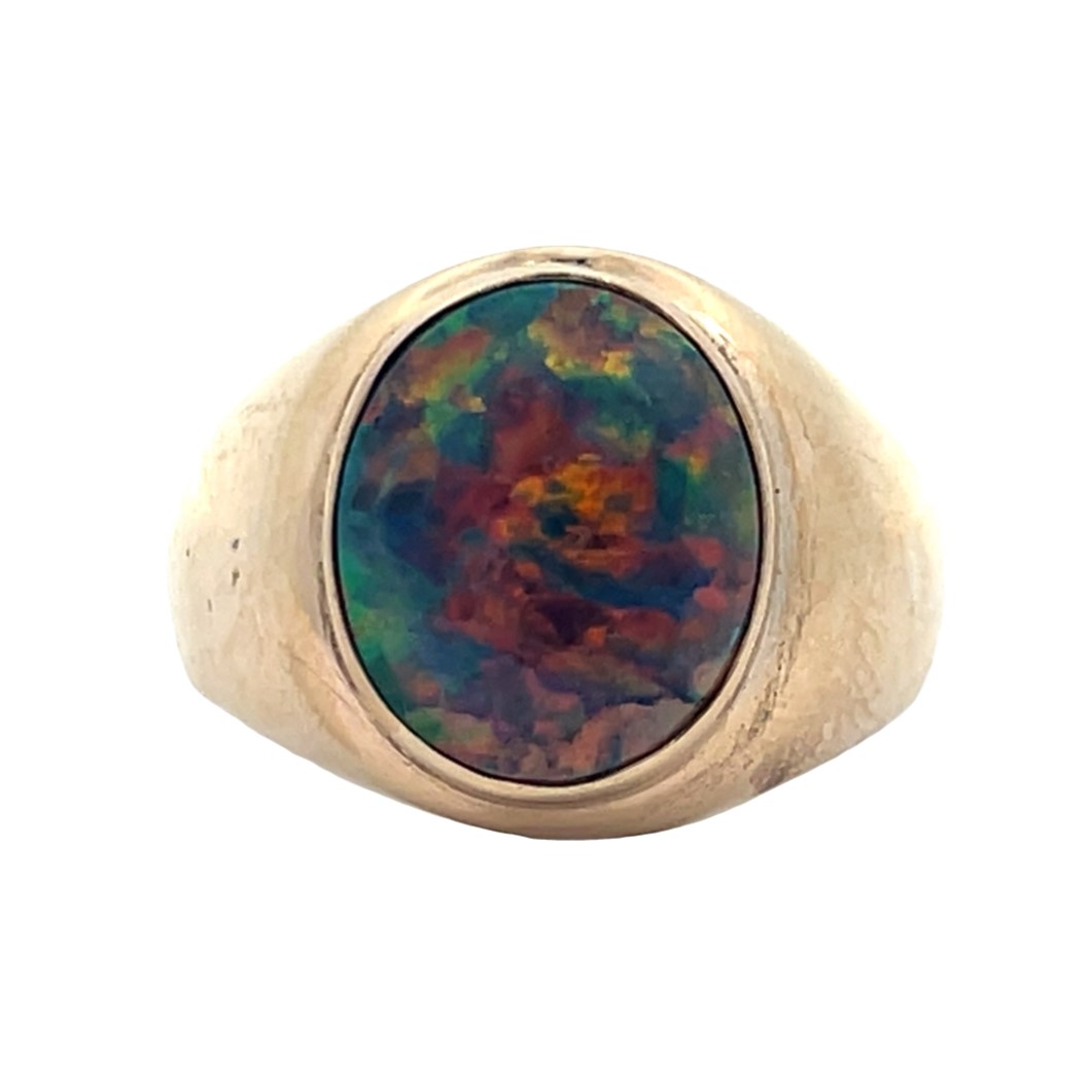 GIA Certified Lab Black Opal Ring
