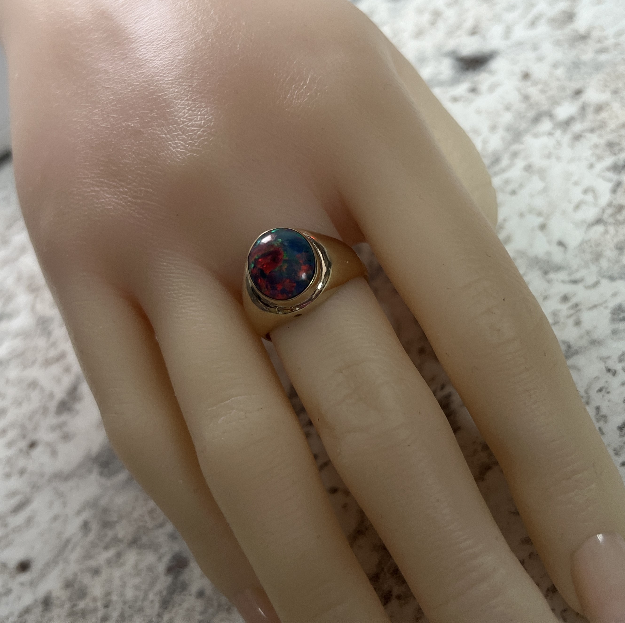 GIA Certified Lab Black Opal Ring