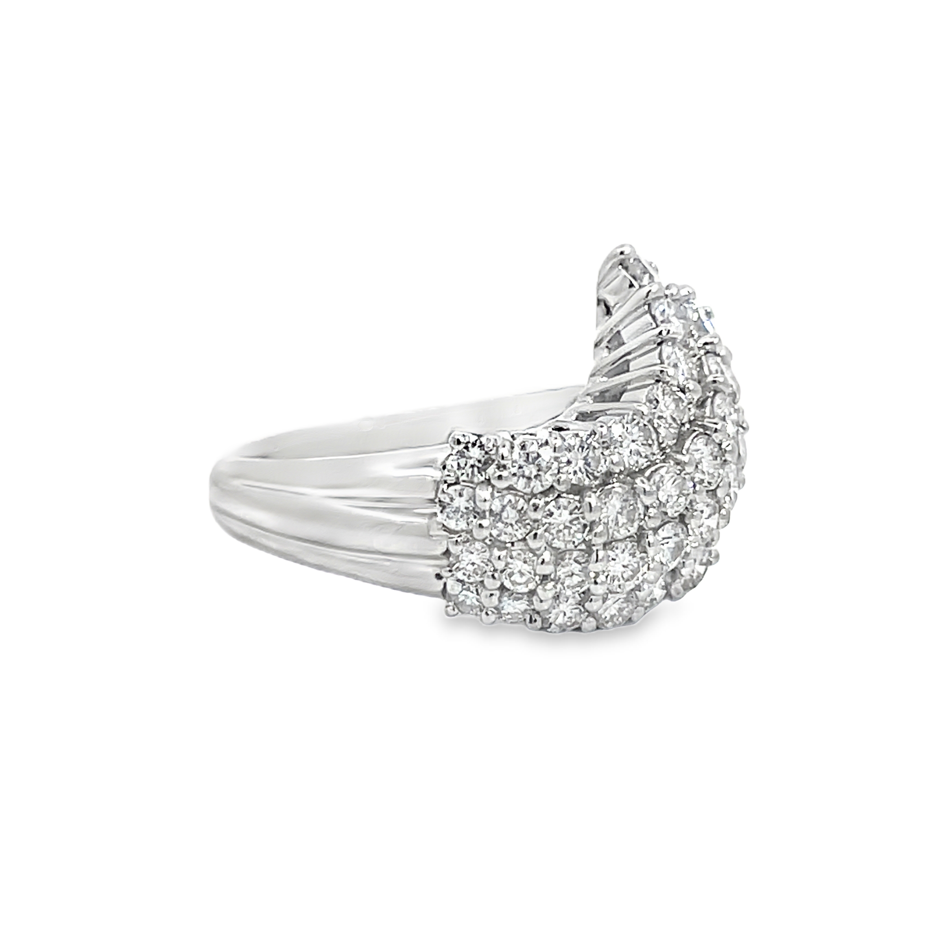 Natural Diamond Wave Ring