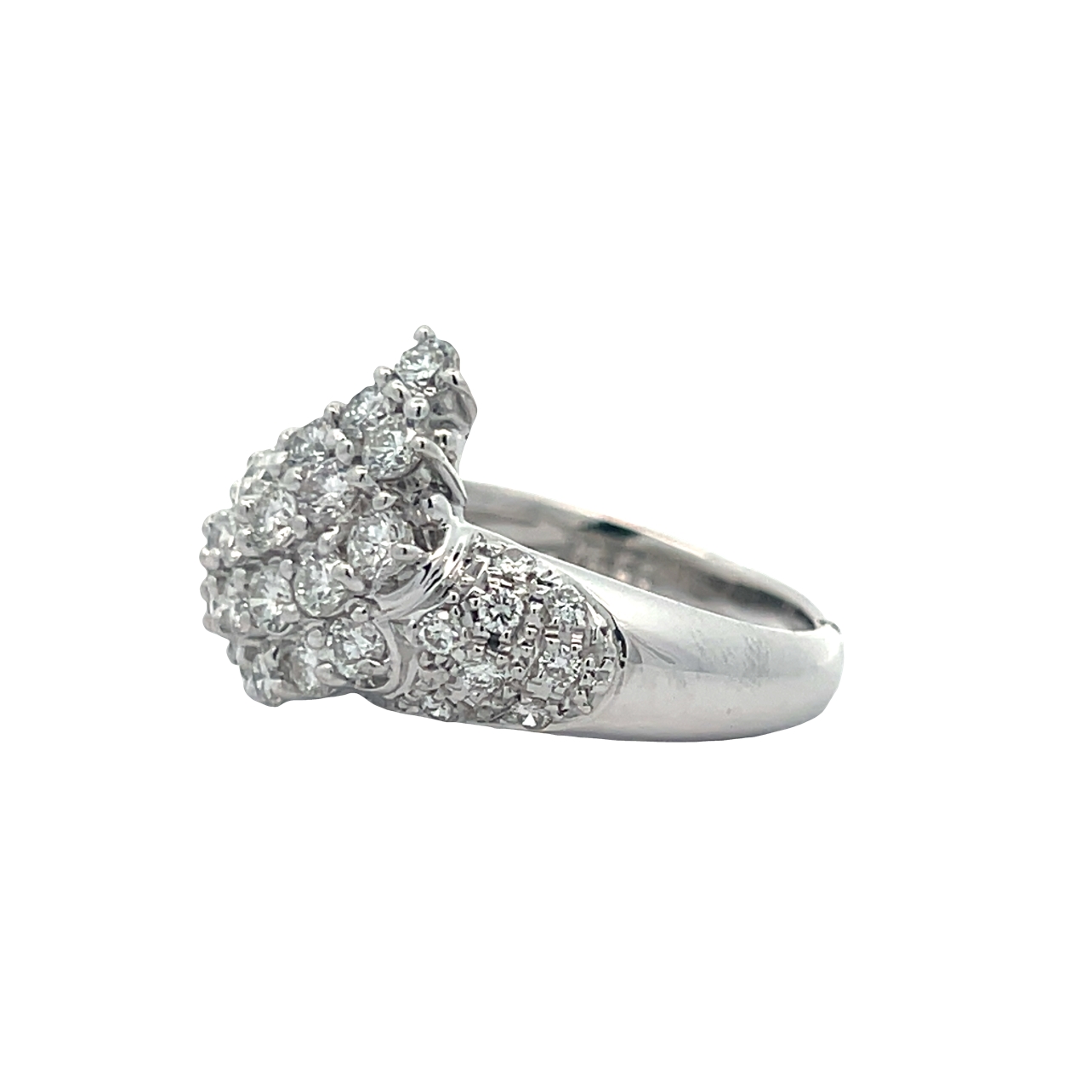 Natural Diamond Wave Ring