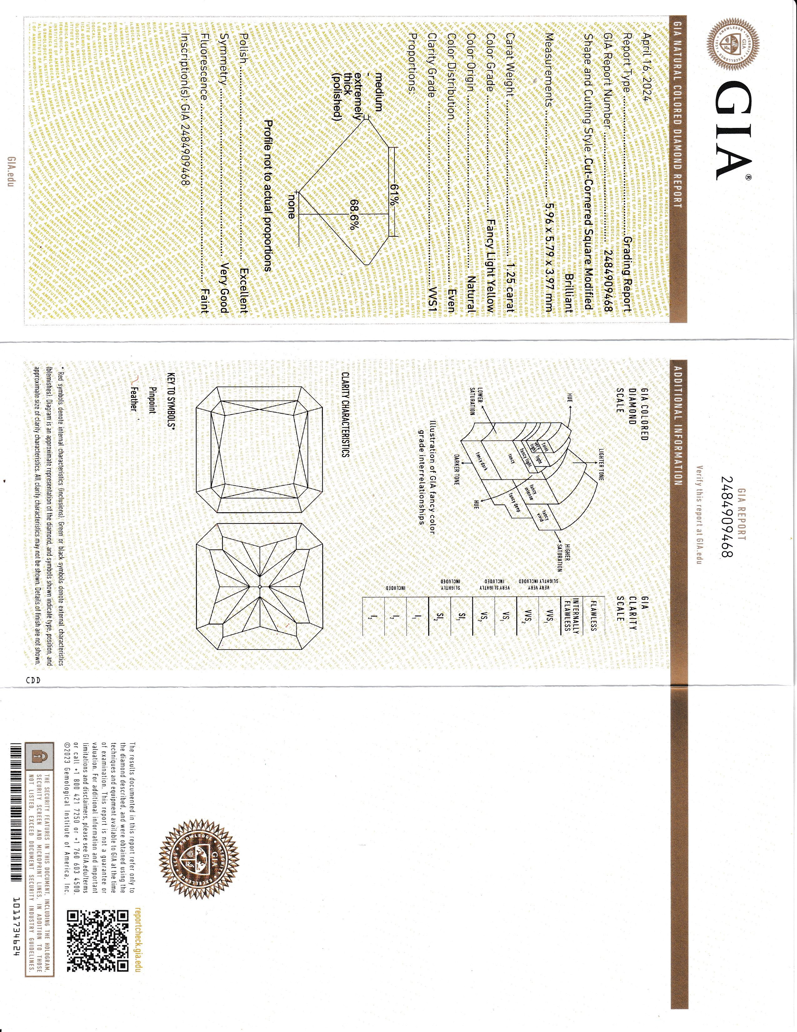 GIA Certified 1.25 Carat Natural Diamond
