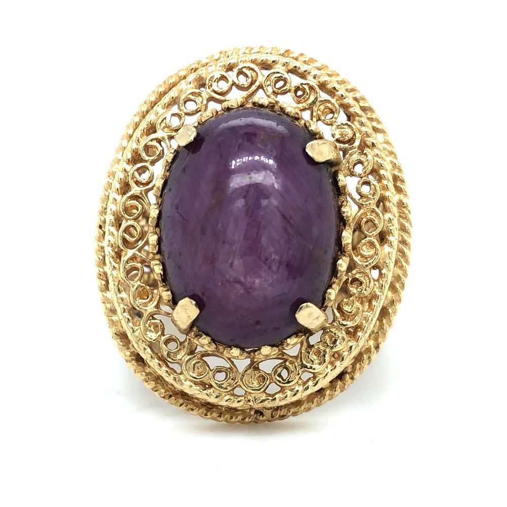 Natural Star Ruby Ring 11.72 Carats