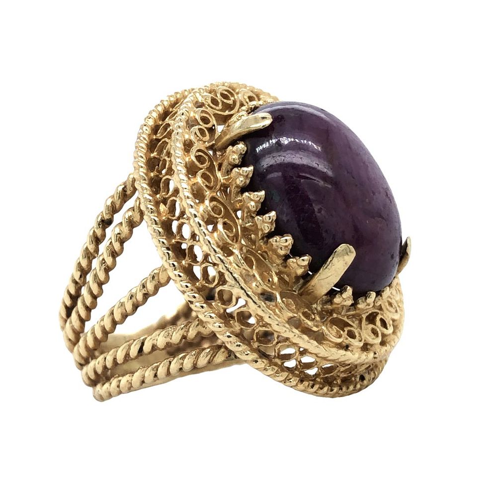 Natural Star Ruby Ring 11.72 Carats