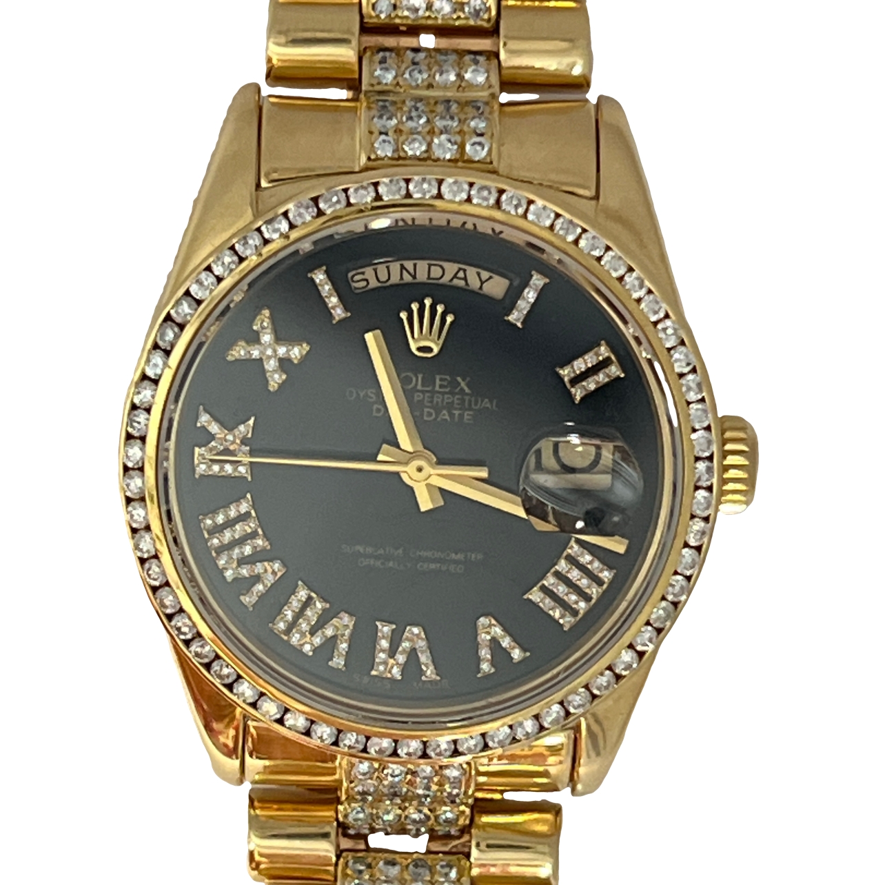 1993 Vintage Mens 18K Presidential Diamond Rolex Model 18038