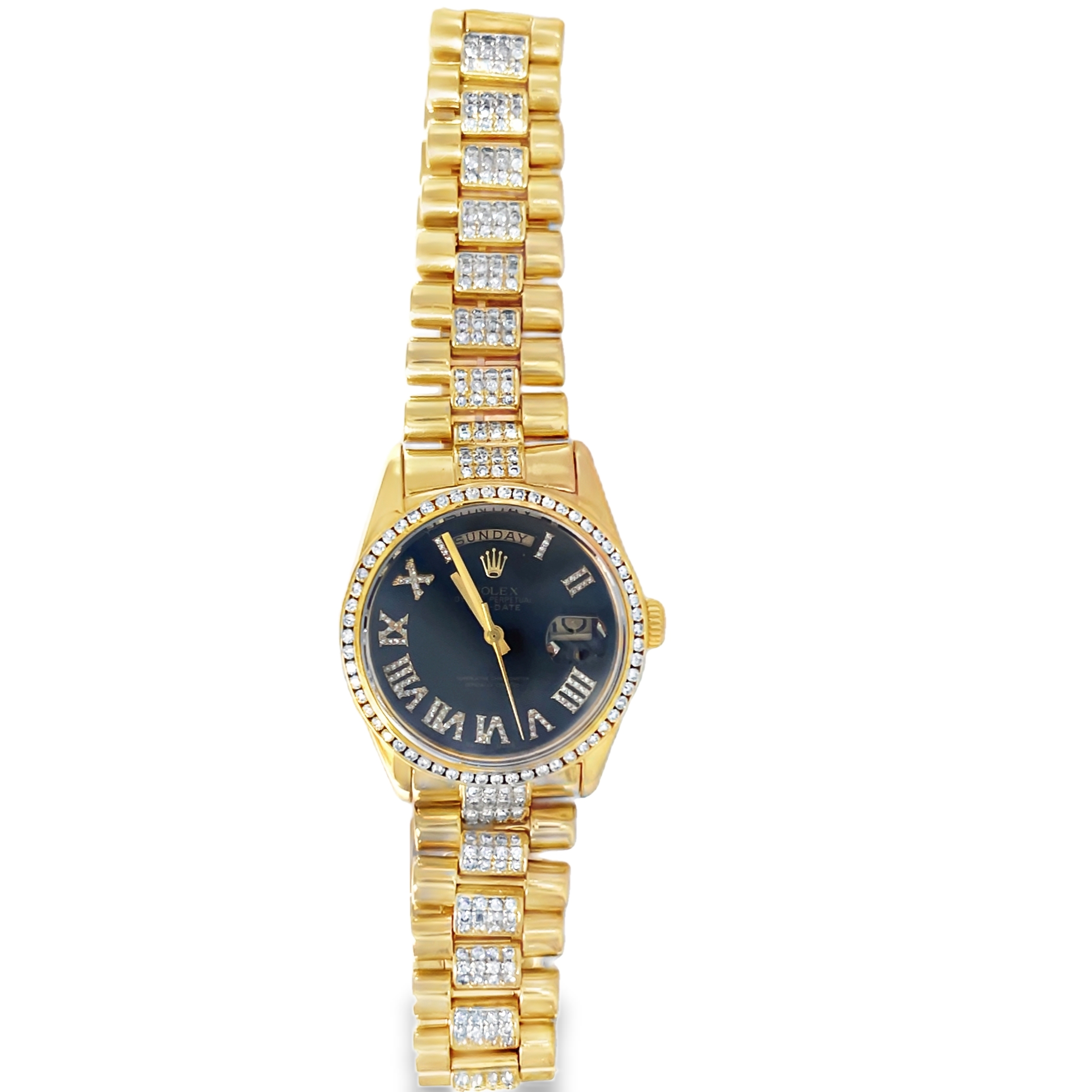 1993 Vintage Mens 18K Presidential Diamond Rolex Model 18038