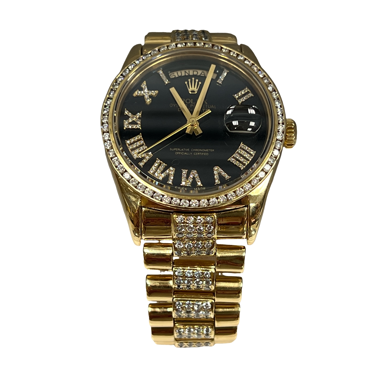1993 Vintage Mens 18K Presidential Diamond Rolex Model 18038