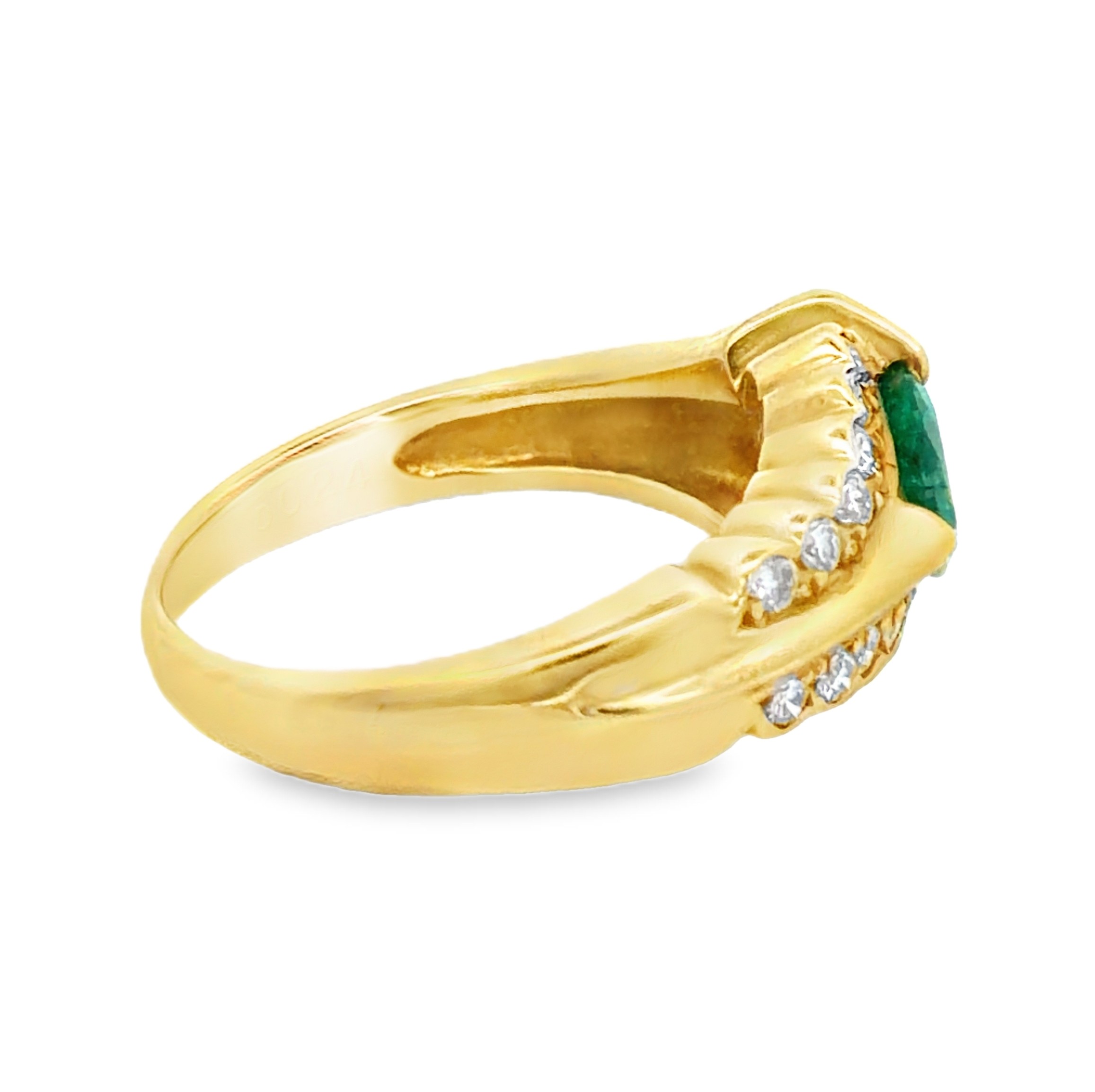 Natural Emerald and Diamond Ring