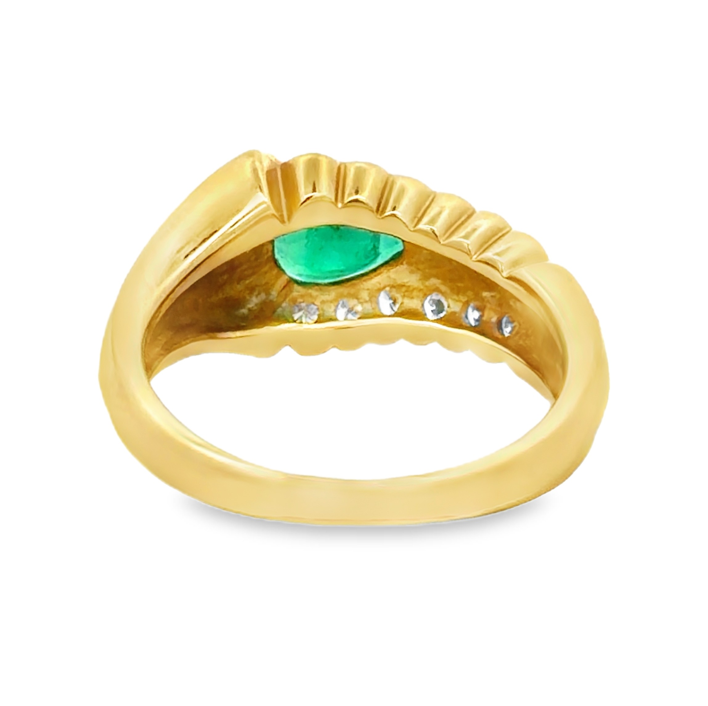 Natural Emerald and Diamond Ring