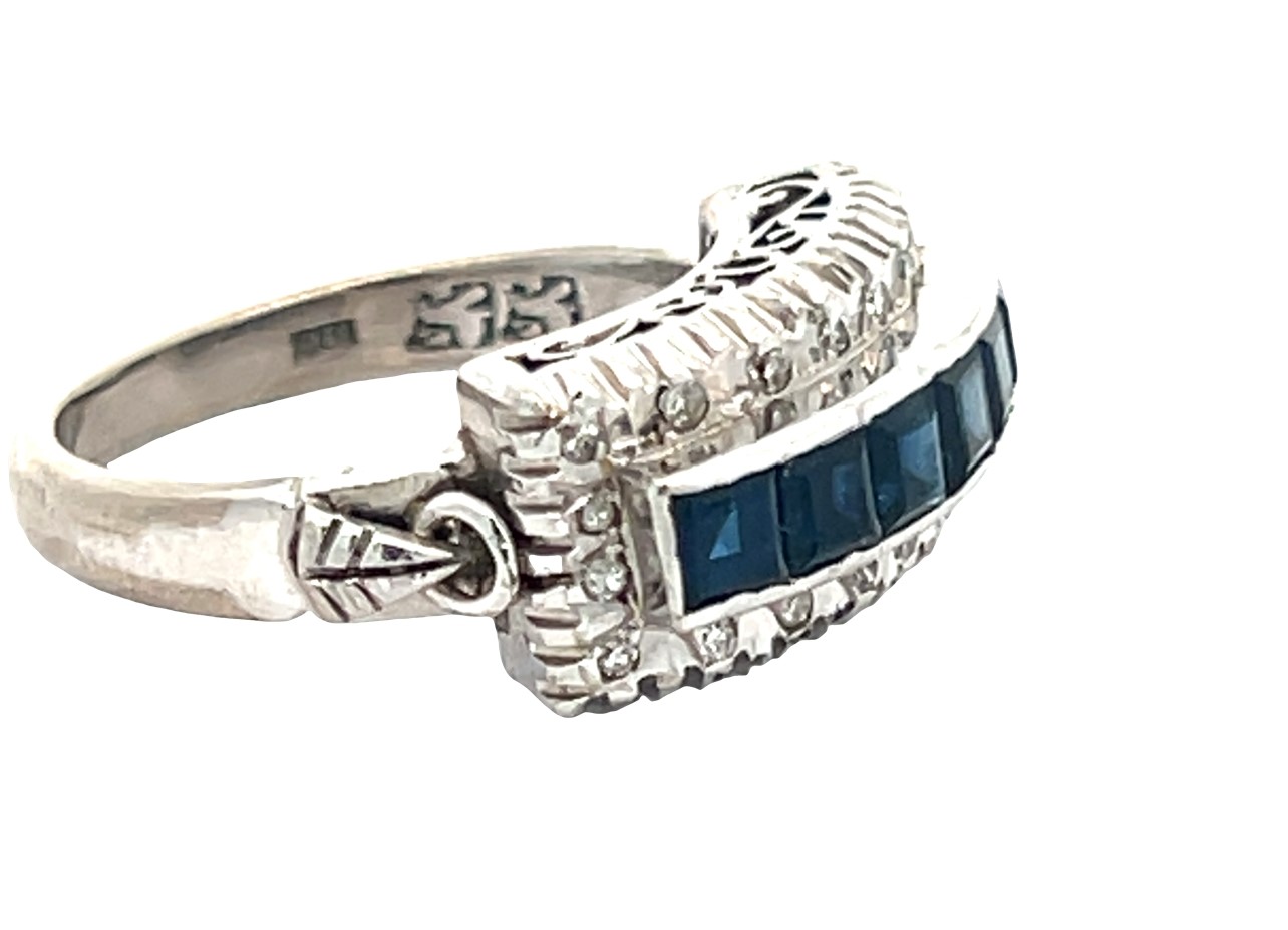 Natural Sapphire & Diamond Ring