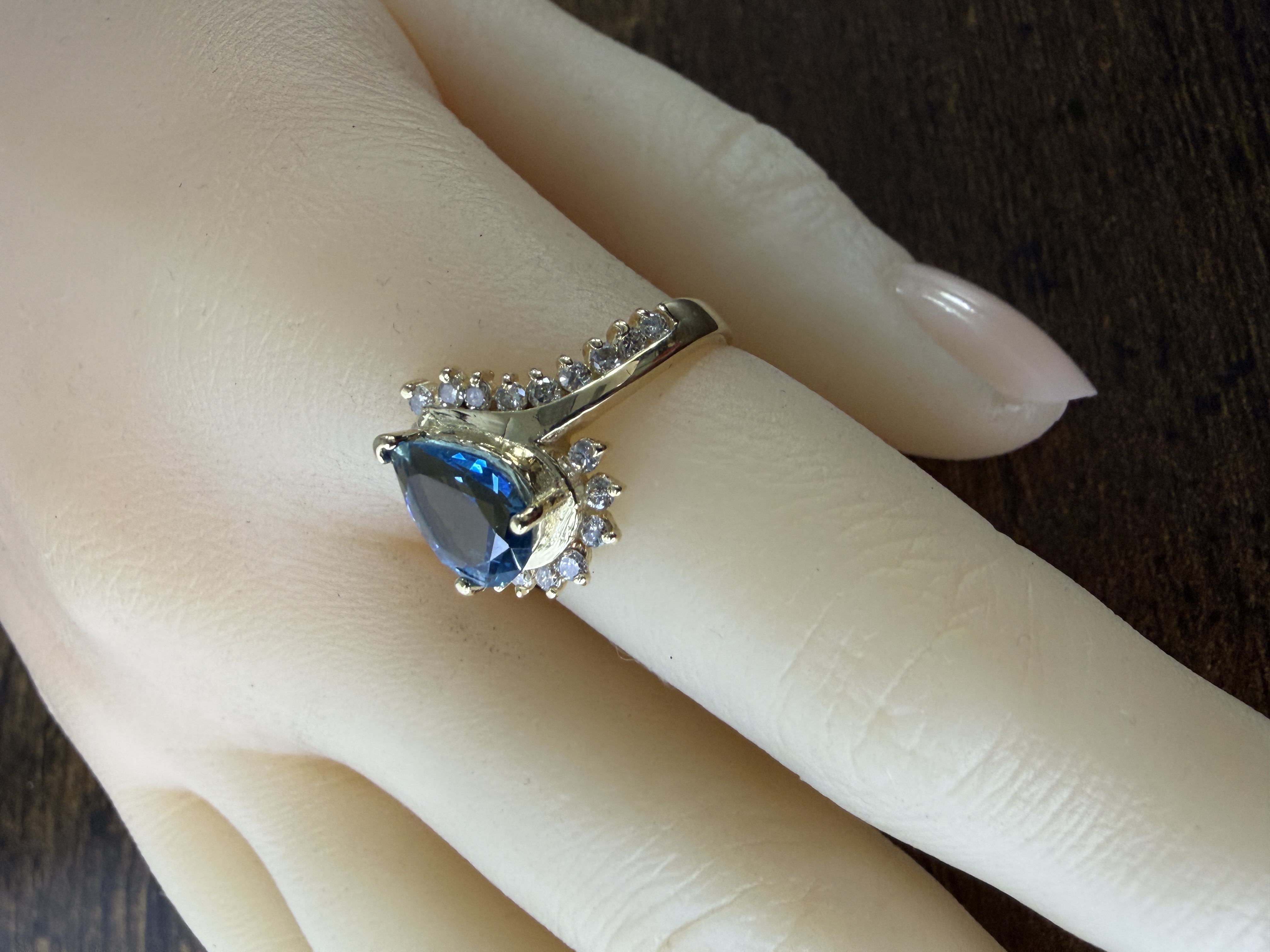 14K Topaz & Diamond Ring