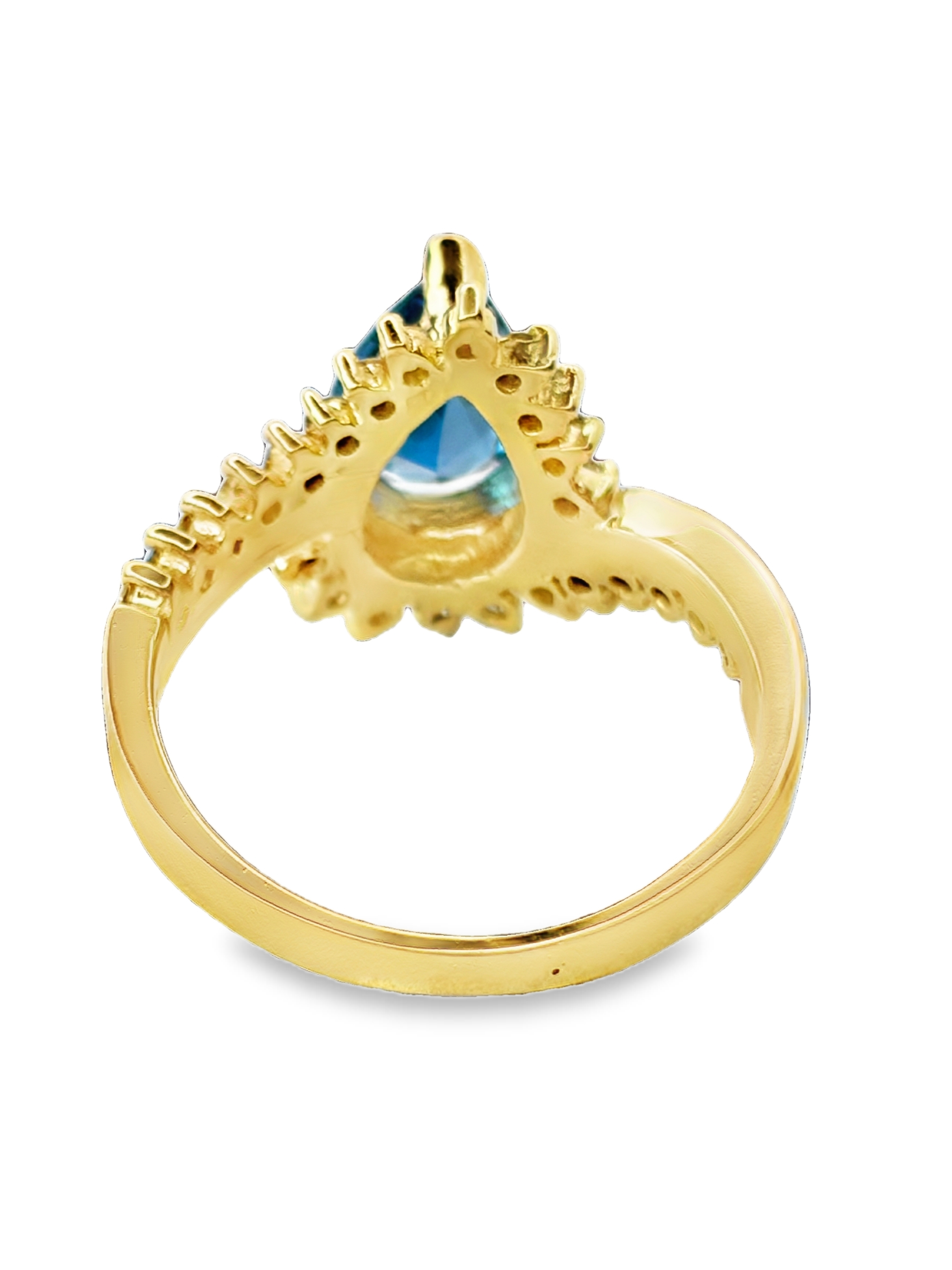 14K Topaz & Diamond Ring