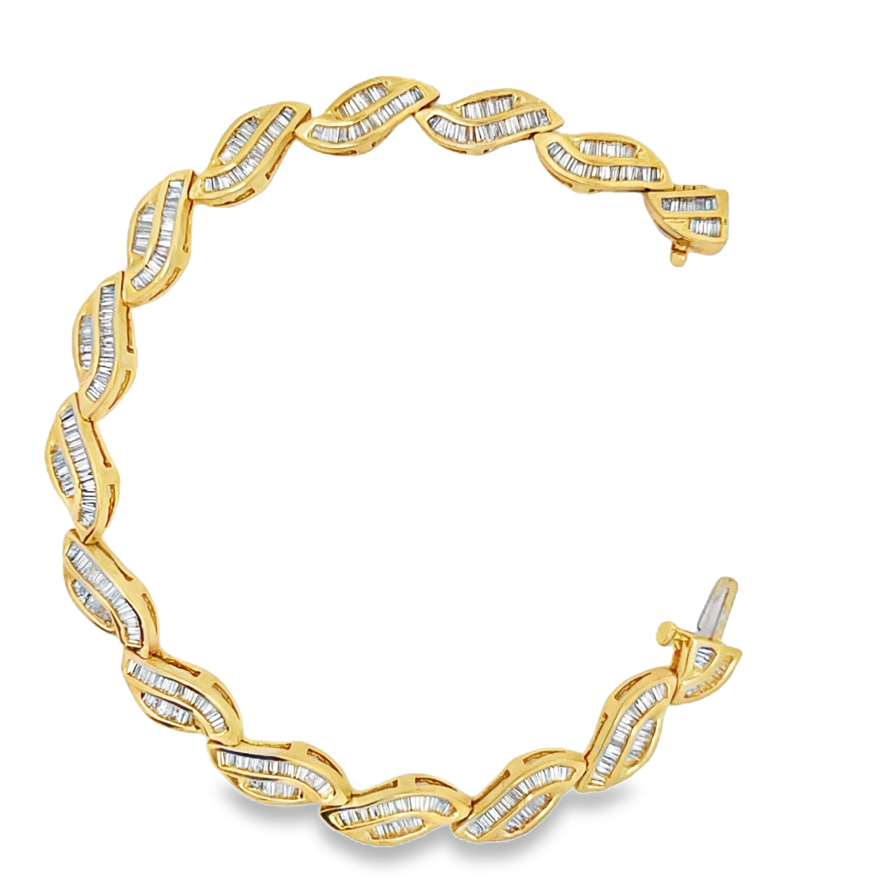 Channel Baguette Natural Diamond Bracelet