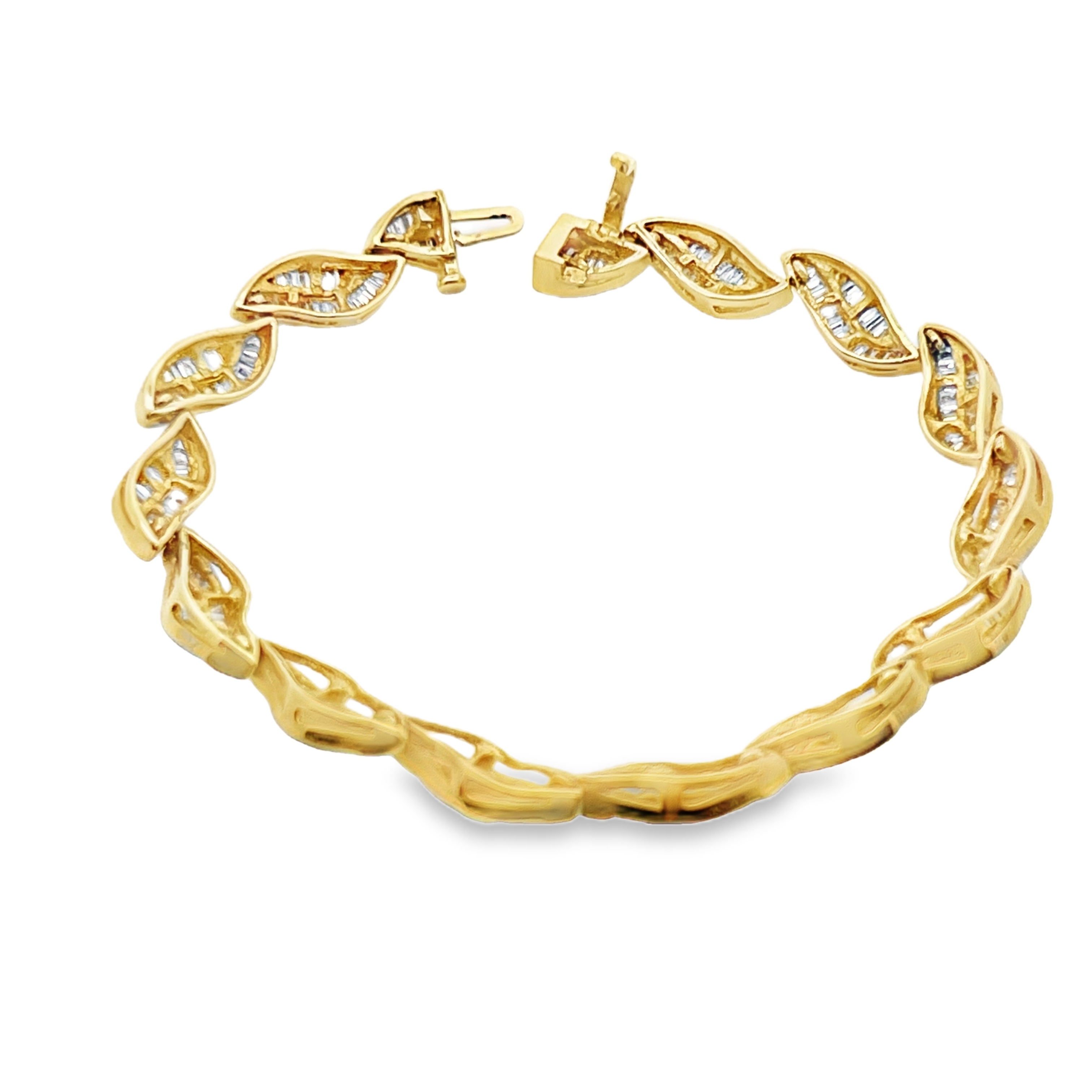 Channel Baguette Natural Diamond Bracelet
