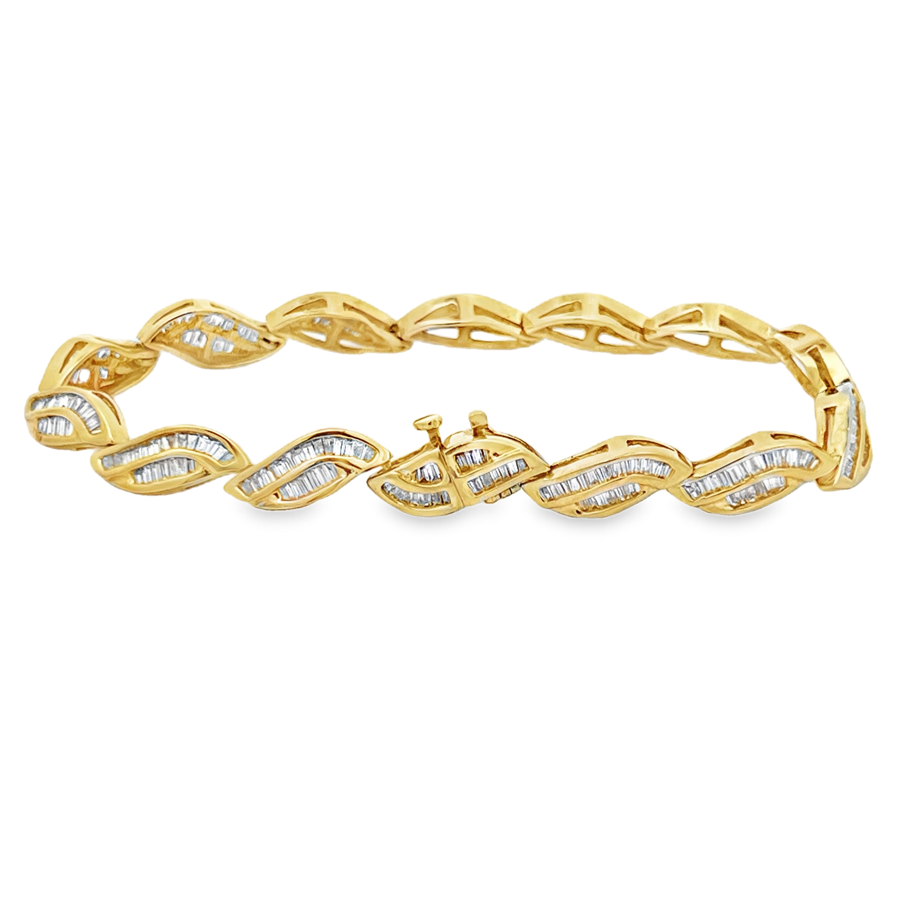 Channel Baguette Natural Diamond Bracelet