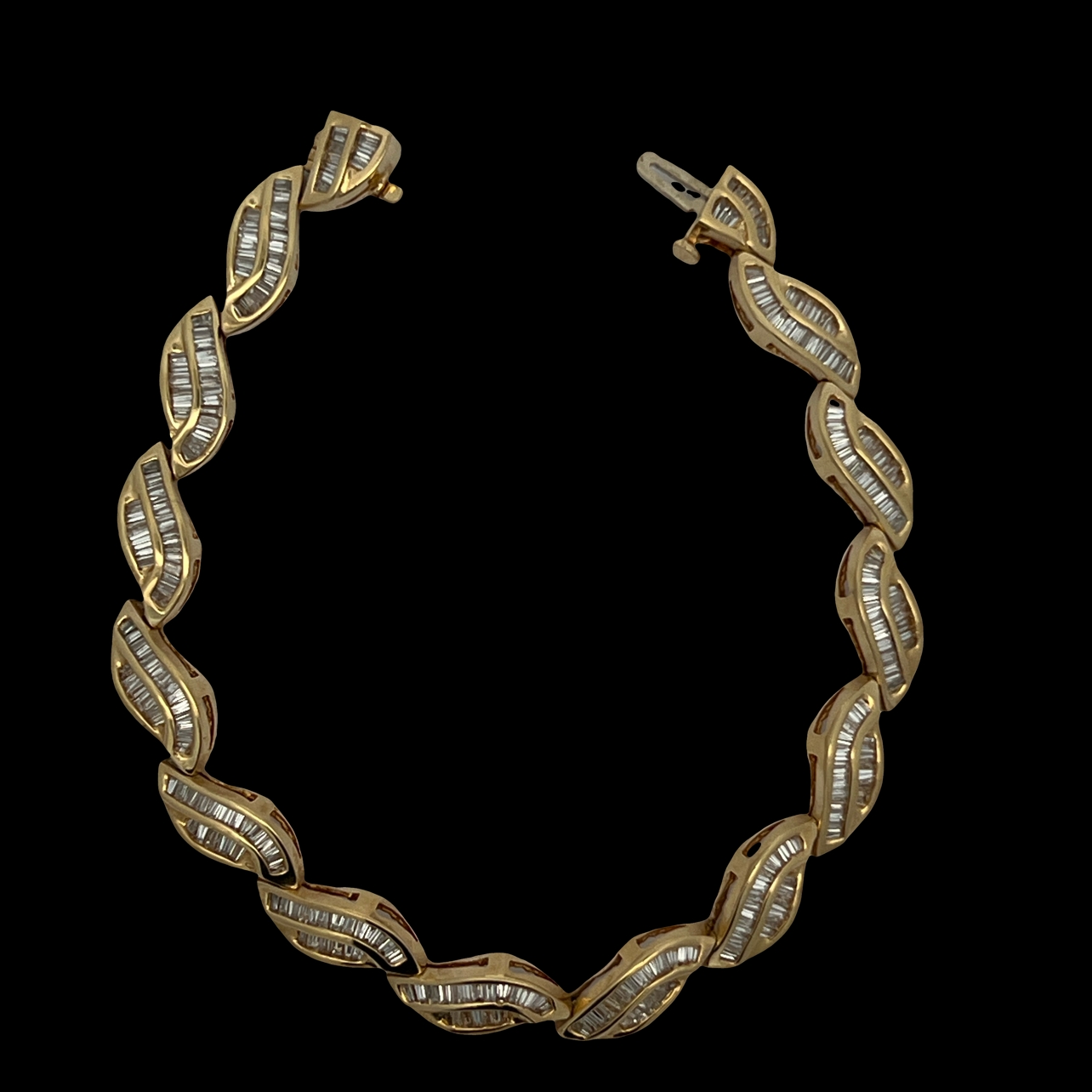 Channel Baguette Natural Diamond Bracelet