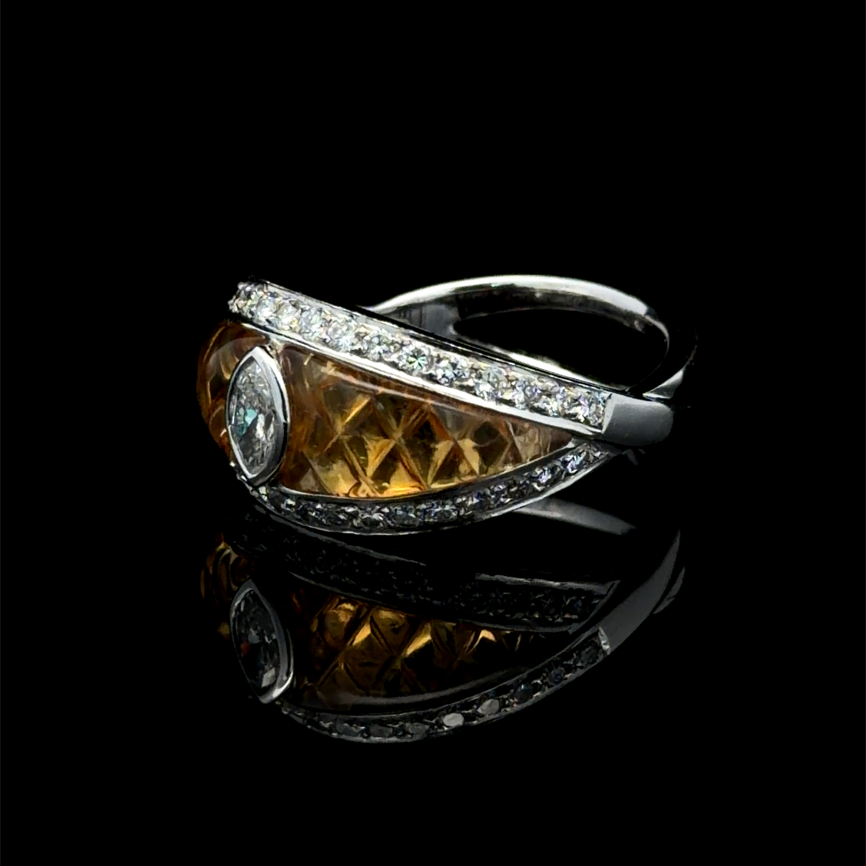 Natural Diamond Statement Ring